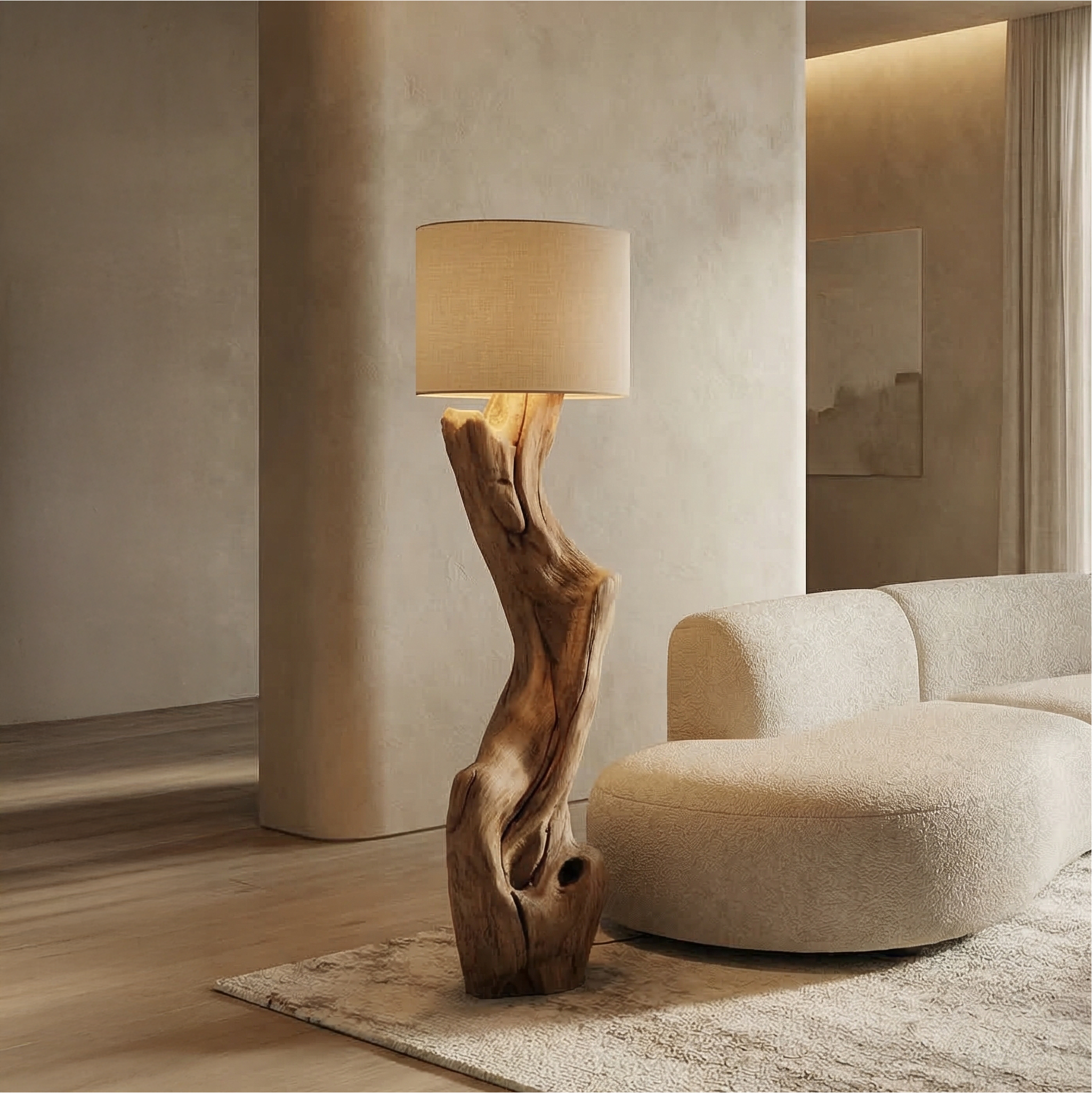 Sculptural Tree Floor Lamp For Living Room And Corner
