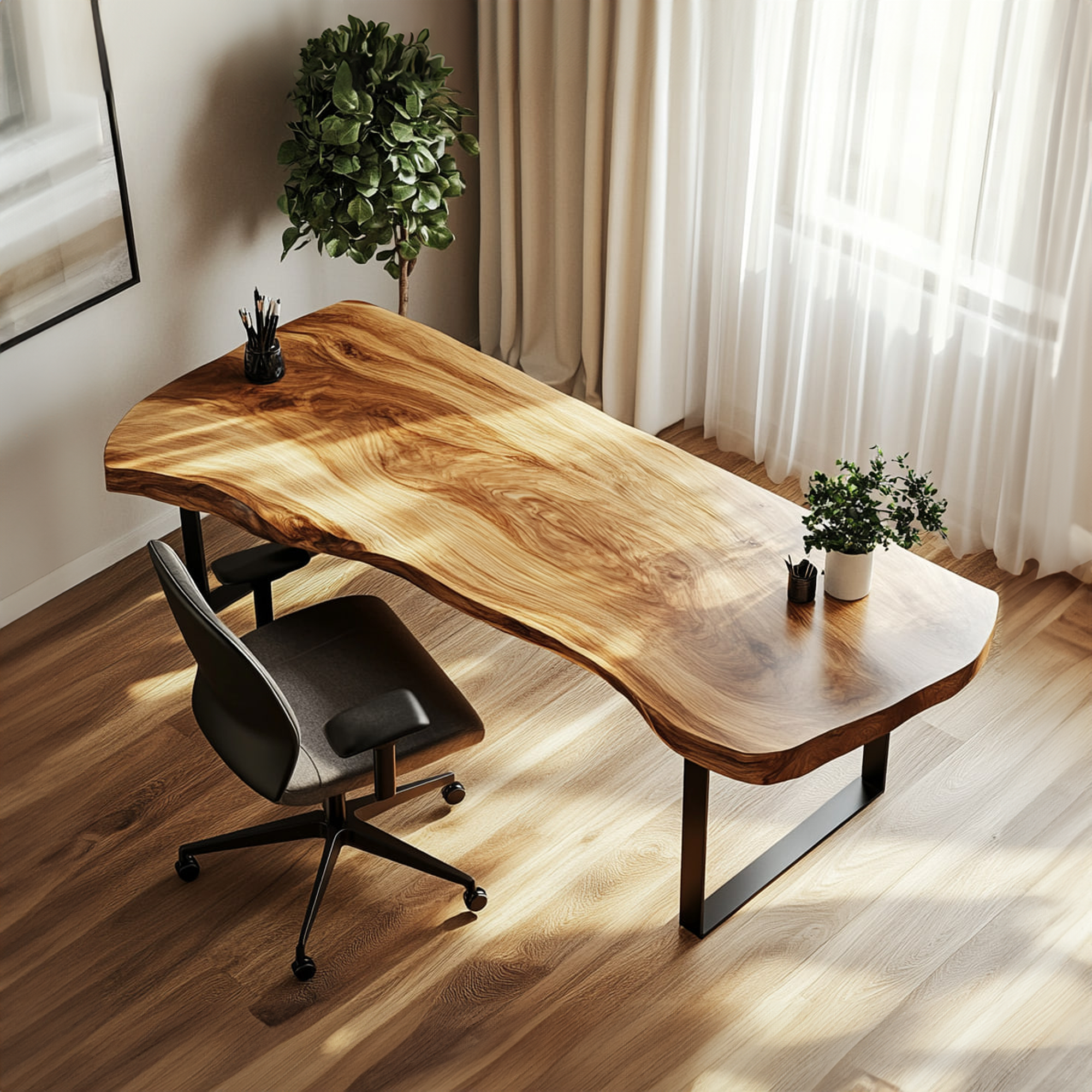 Warm Contemporary Writing Desk Study Room And Reading Room