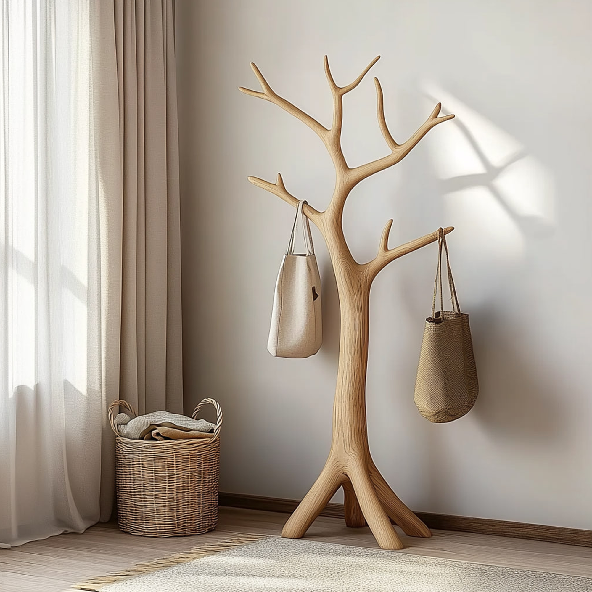 Mid Century Coat Rack Entryway Bedroom