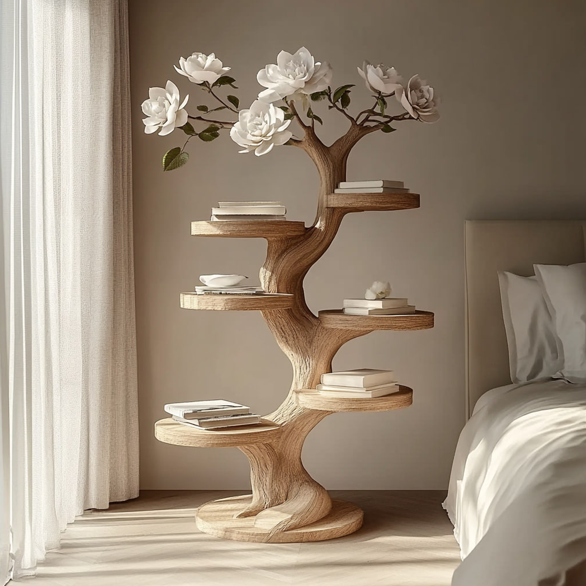 Rustic Artistic Branch Nightstand Bedroom Or Living Room Accent