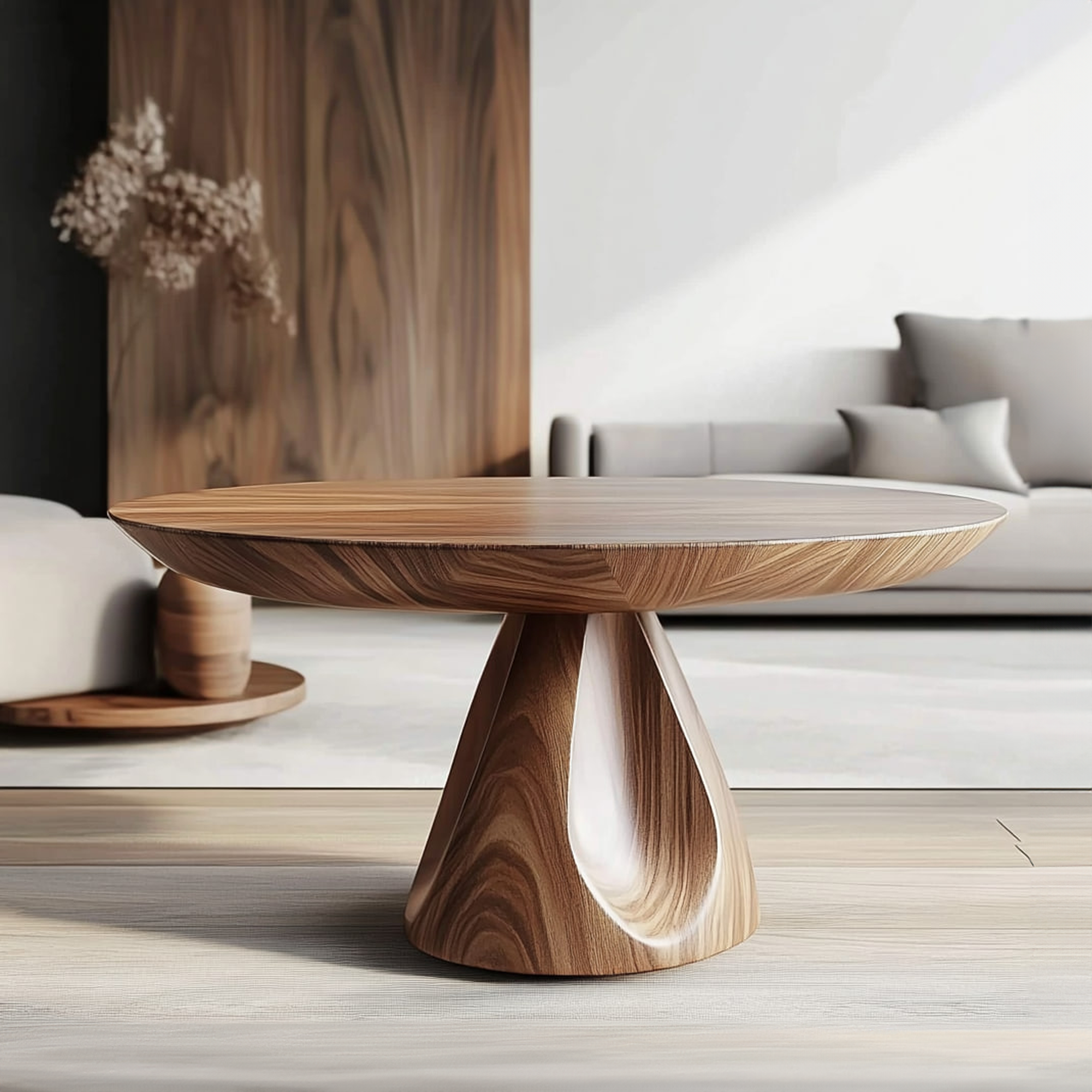 Contemporary Round Coffee Table Living Room Or Family Room
