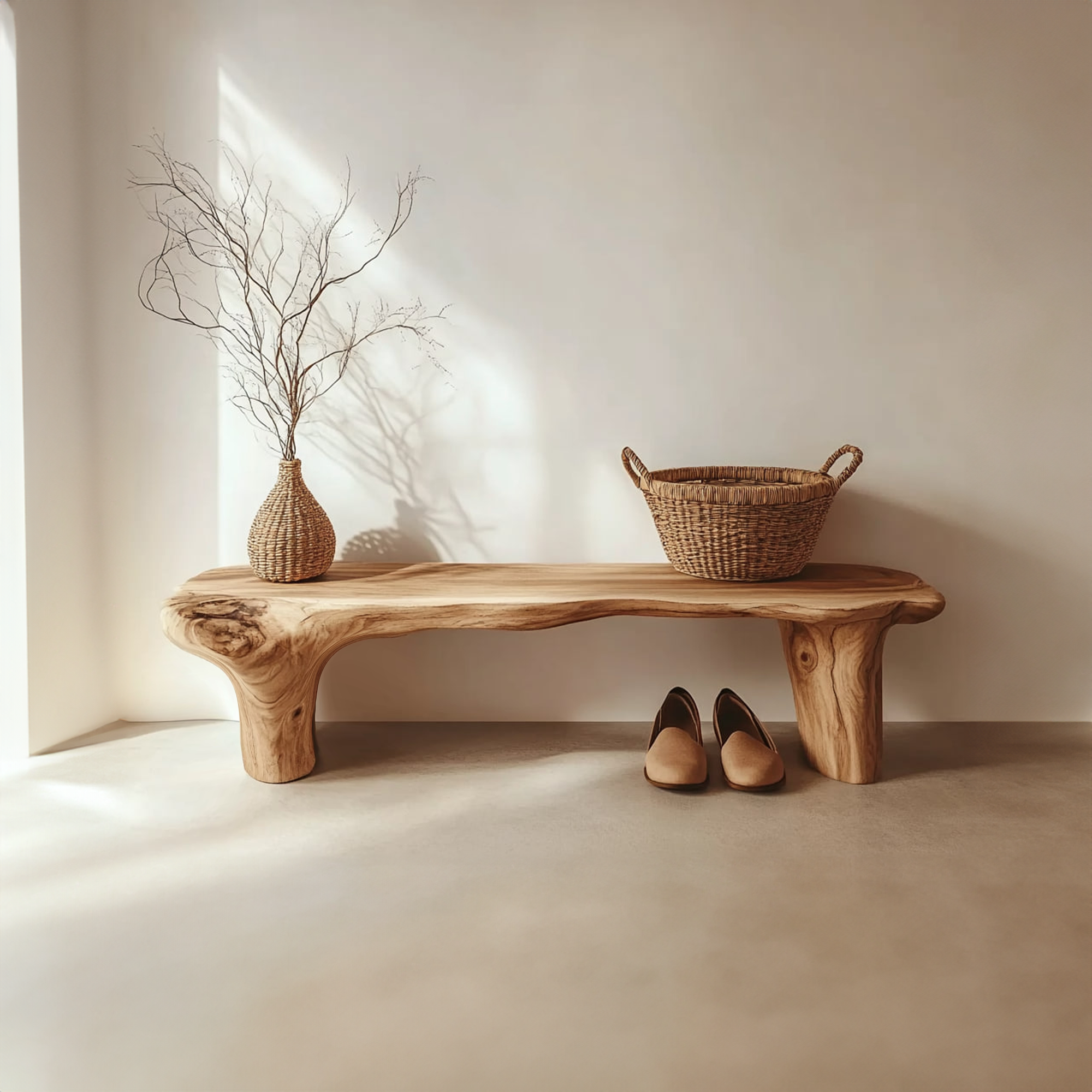 Rustic Wooden Bench Entryway Hallway Bedroom