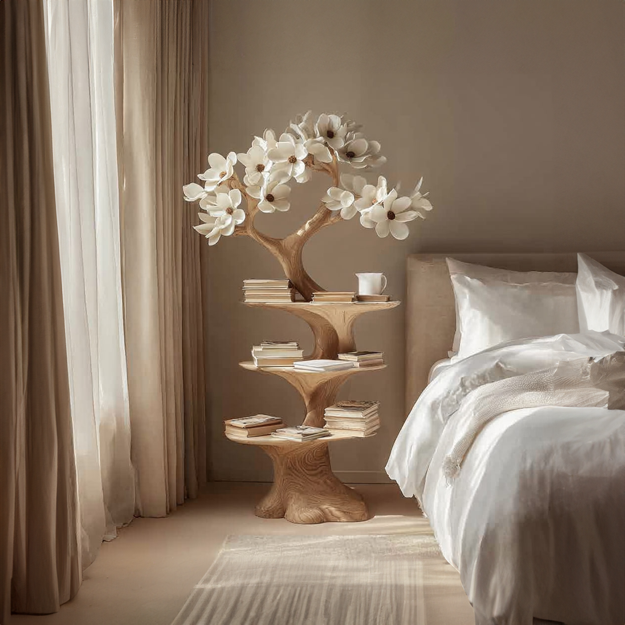 Rustic Tree Nightstands Bedroom