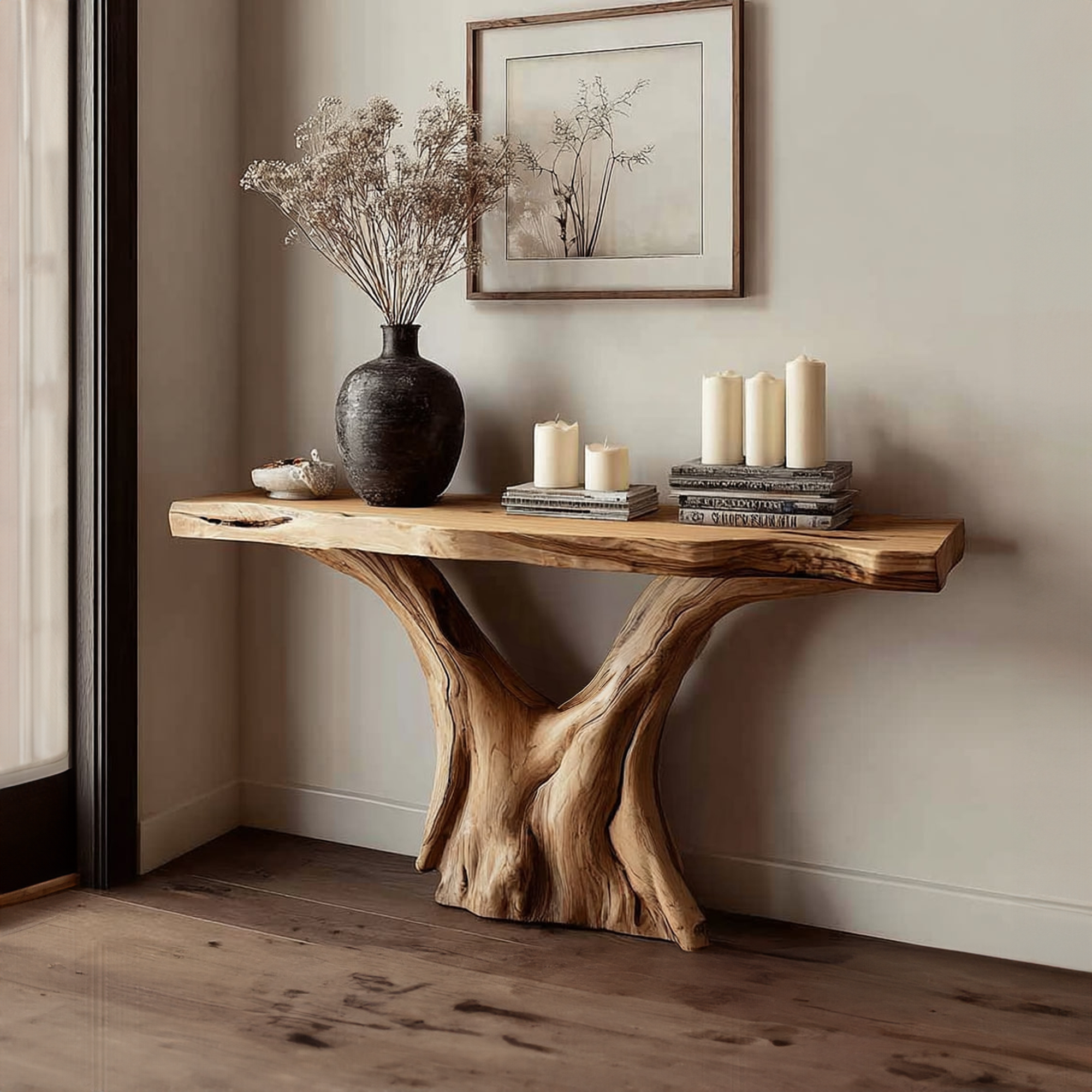 Rustic Console Table Accent Living Room