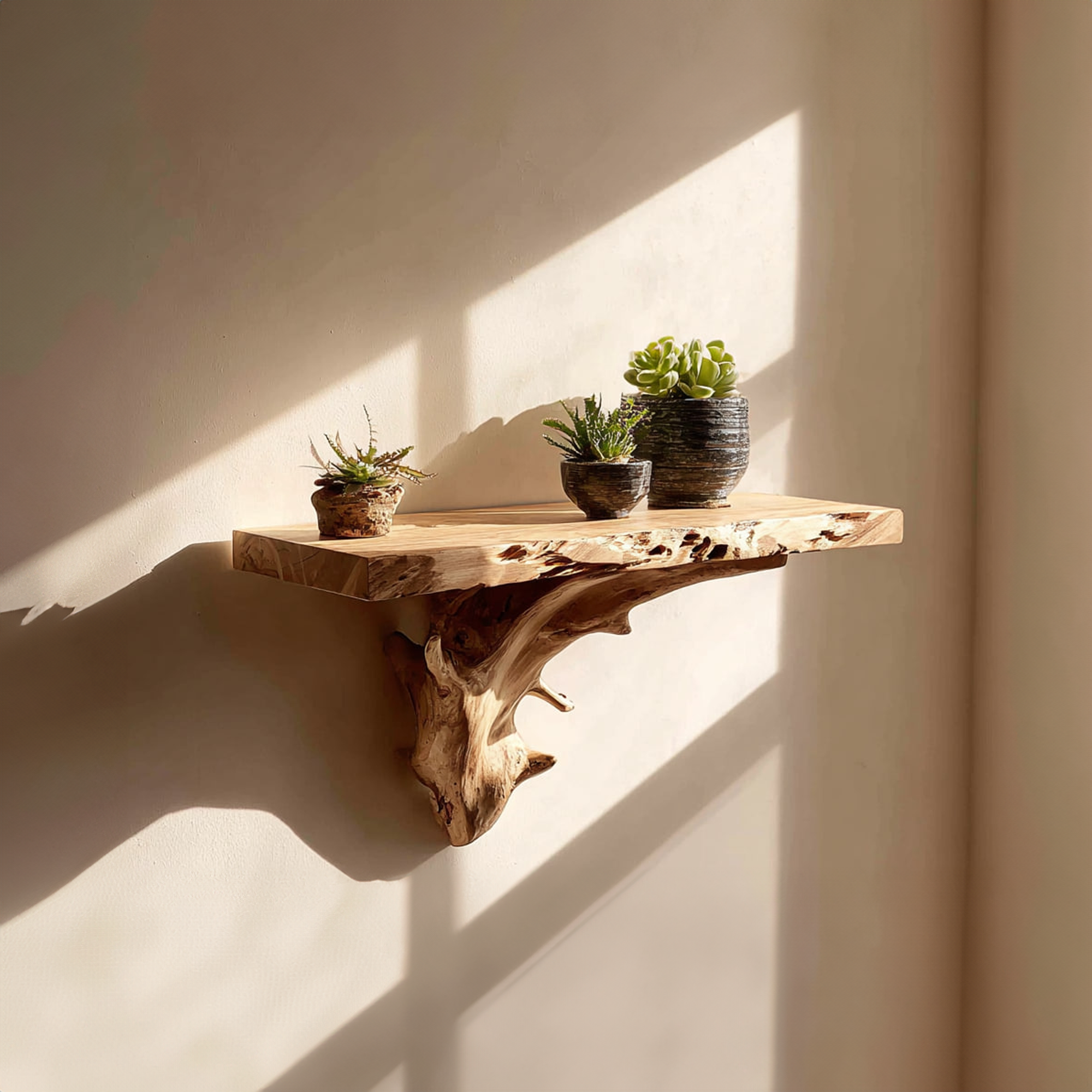 Rustic Floating Shelf Bedroom