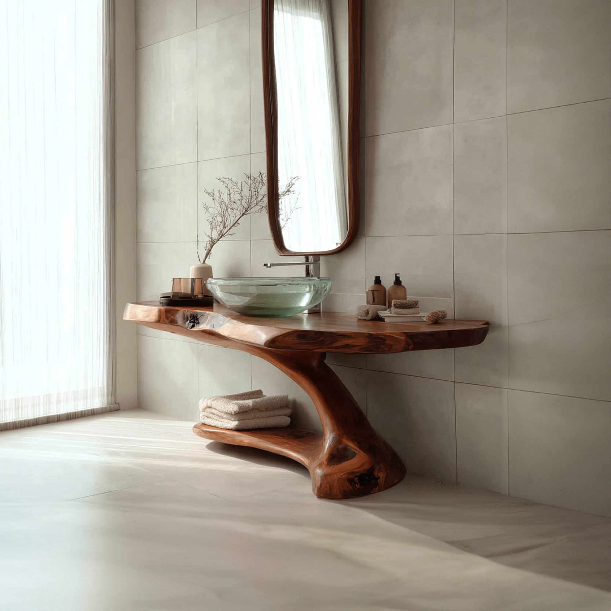 Mid Century Handmade Washstand Washroom