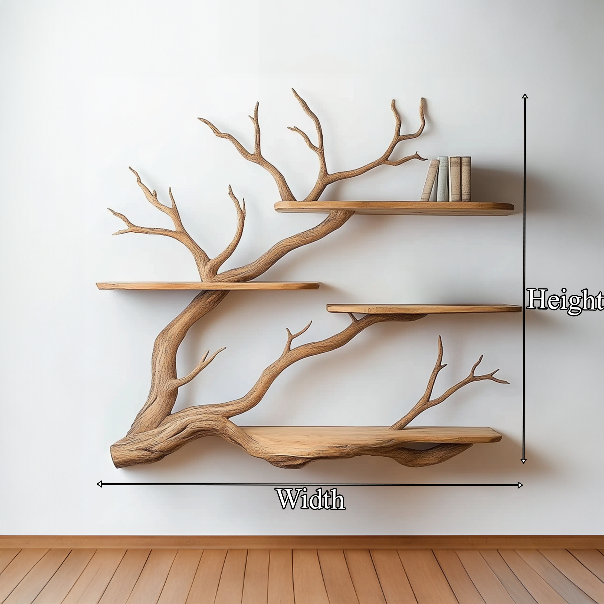 Nature Inspired Wall Shelf Reading Room And Bedroom
