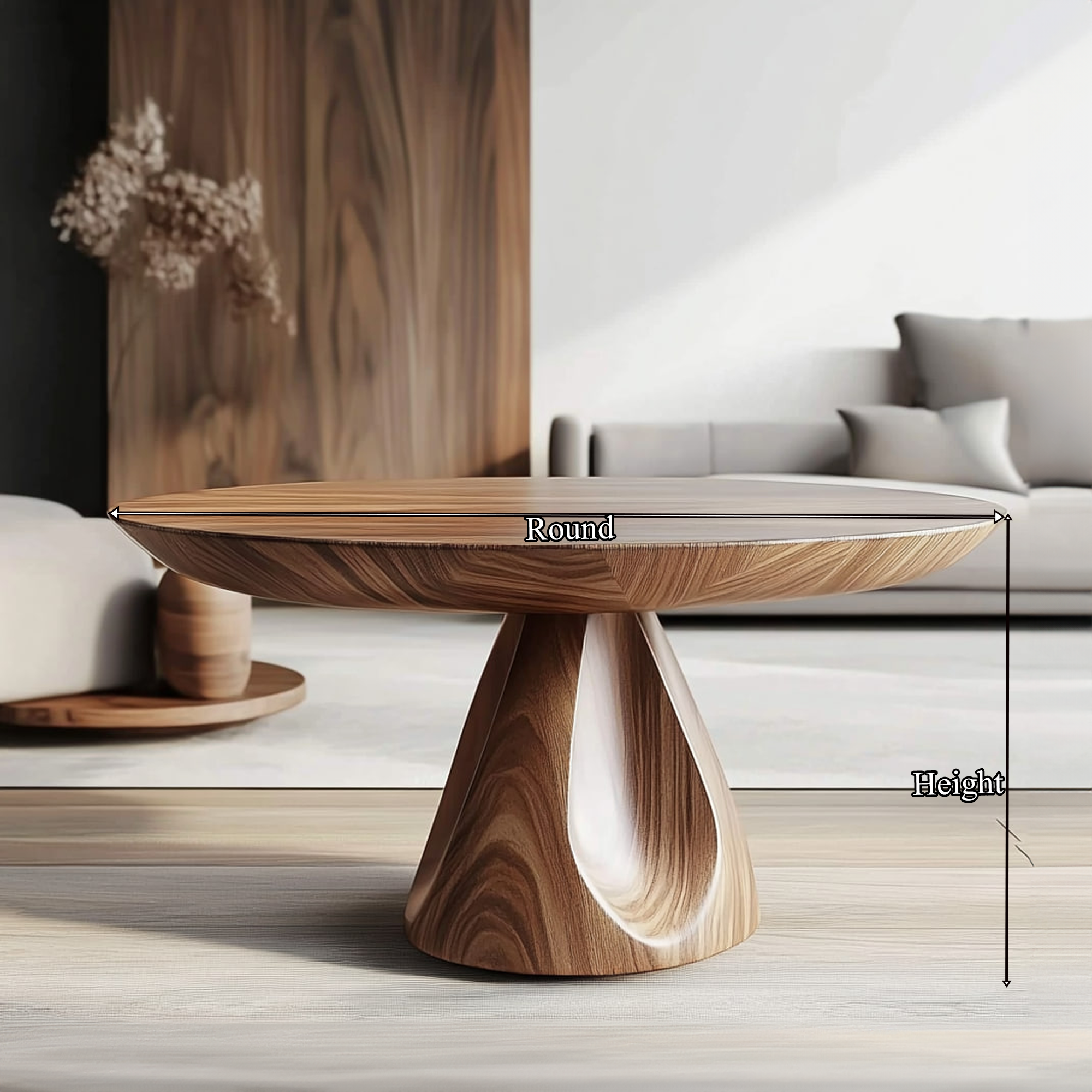 Contemporary Round Coffee Table Living Room Or Family Room