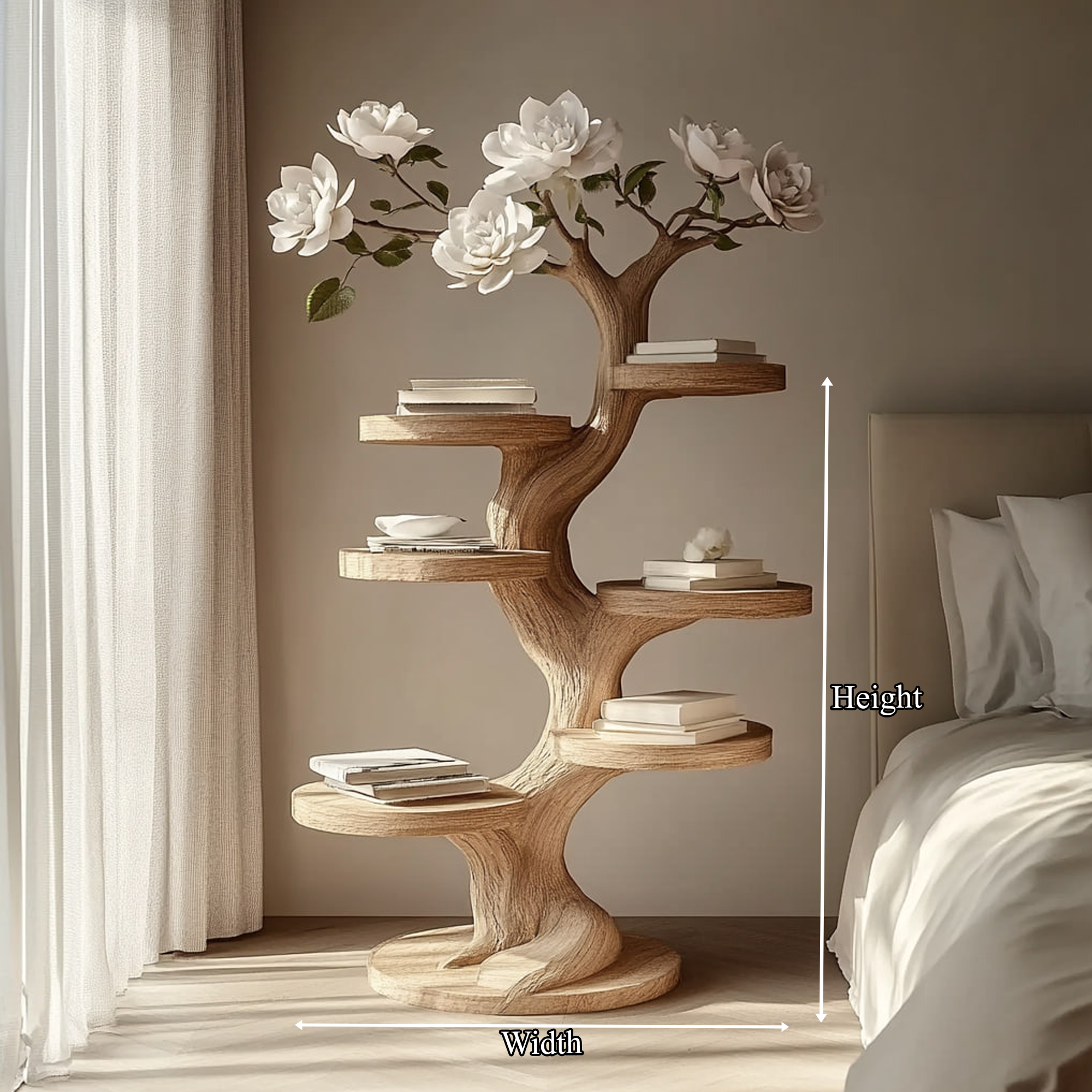 Rustic Artistic Branch Nightstand Bedroom Or Living Room Accent