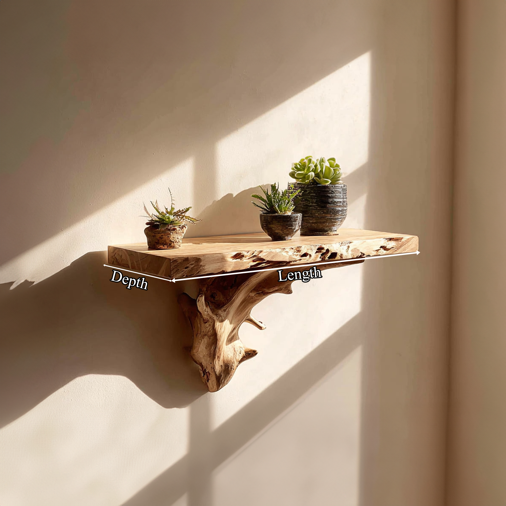 Rustic Floating Shelf Bedroom