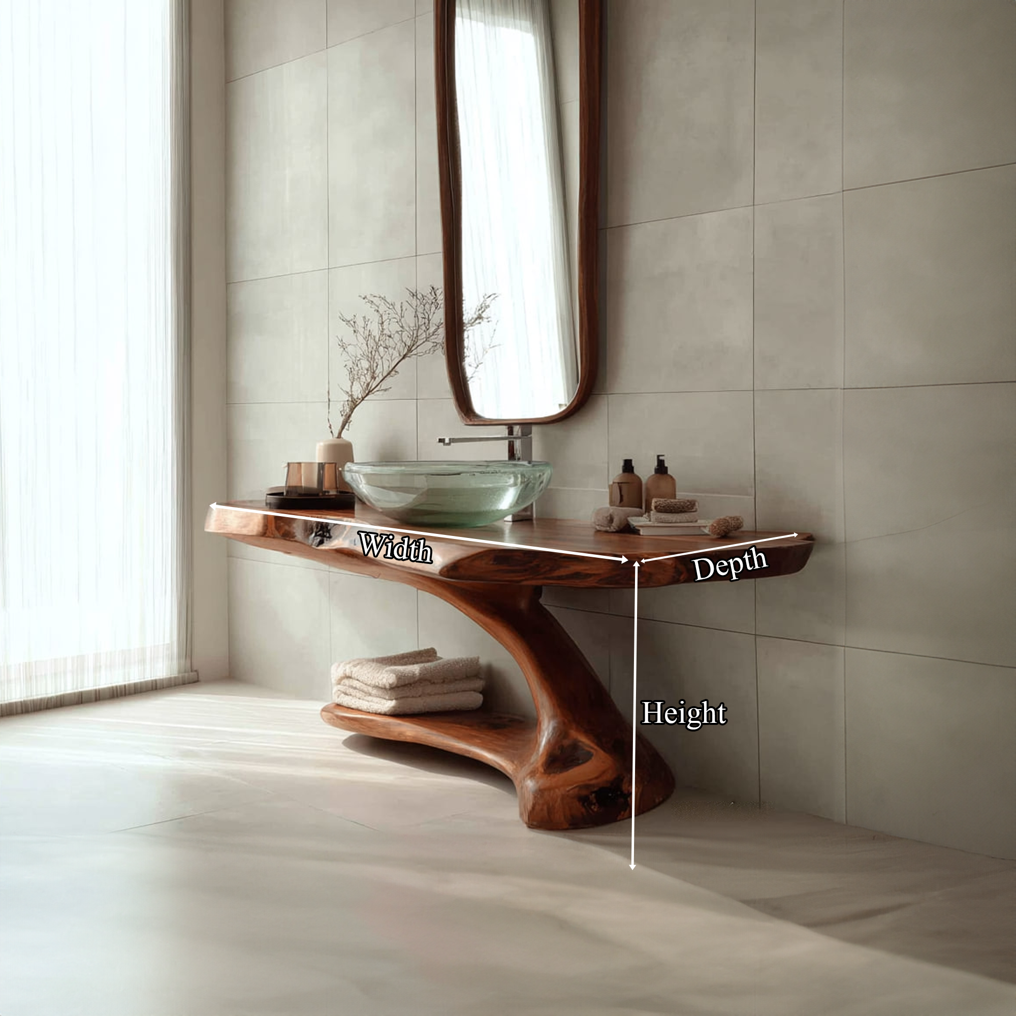 Mid Century Handmade Washstand Washroom