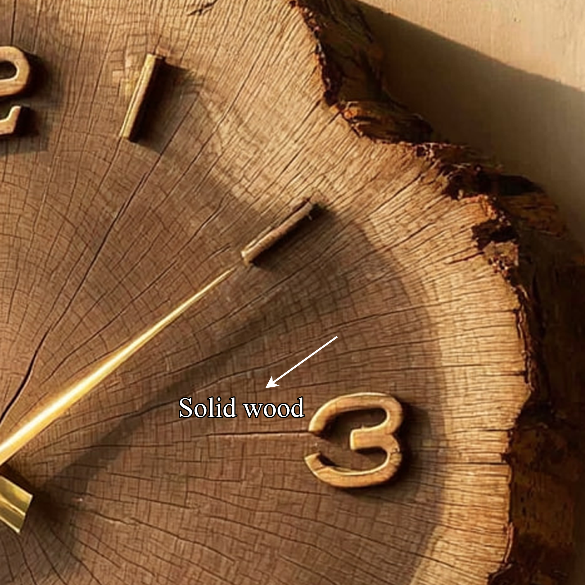 Rustic Natural Craft Wall Clock Living Room Or Study Room