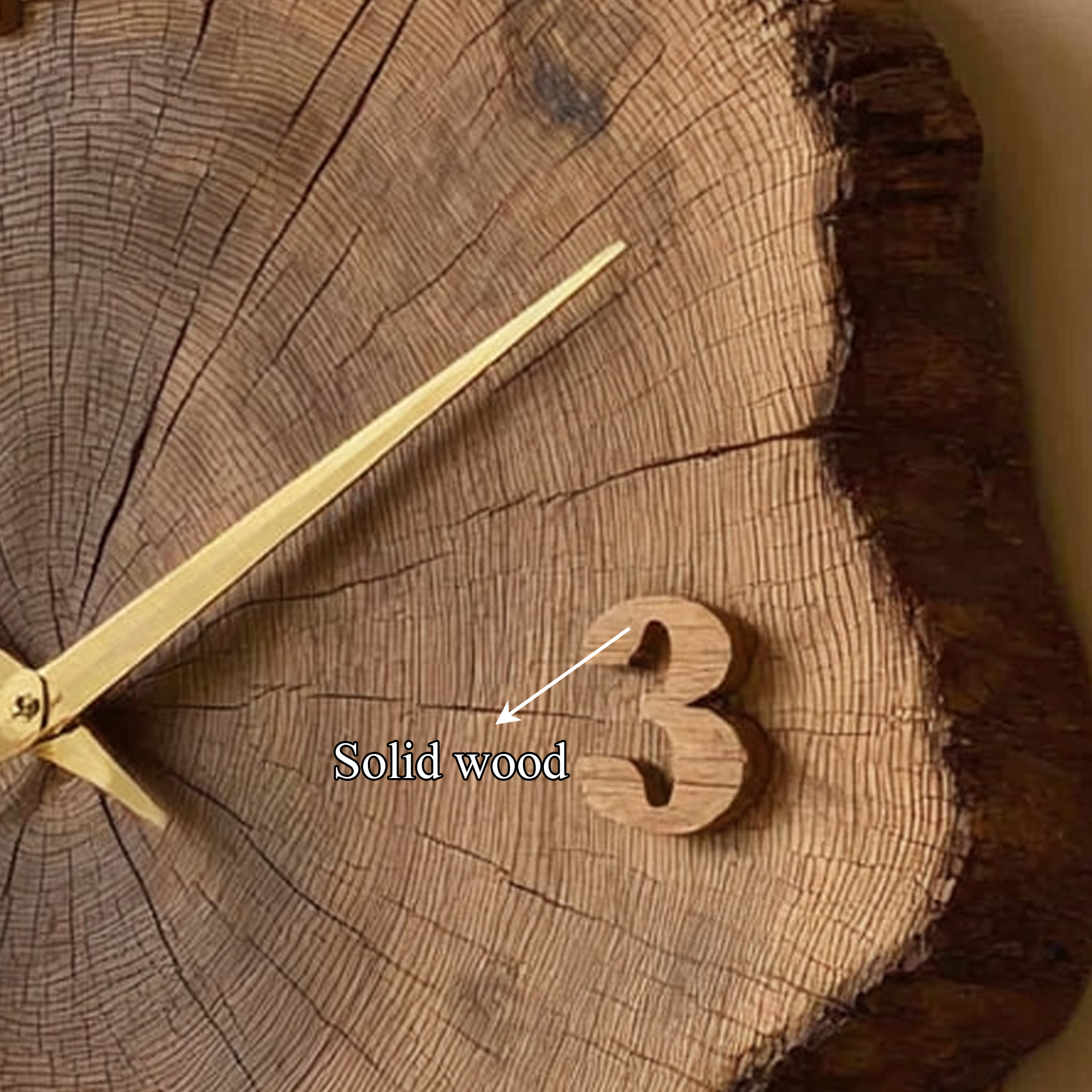 Rustic Tree Ring Wall Clock Hallway Or Living Room