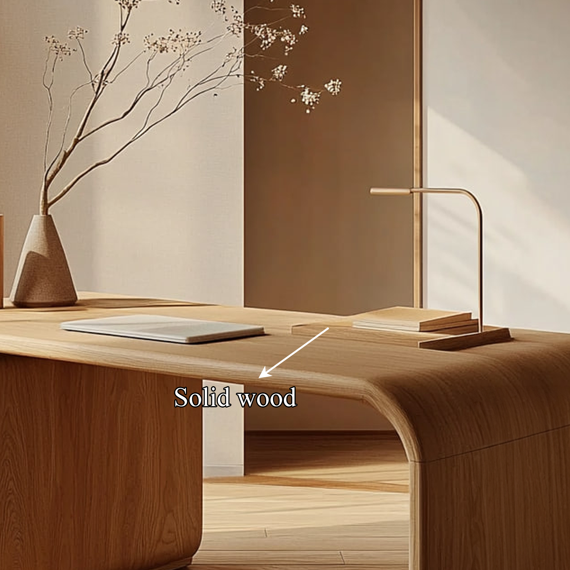 Japandi Harmony Writing Desk Bedroom And Work Room