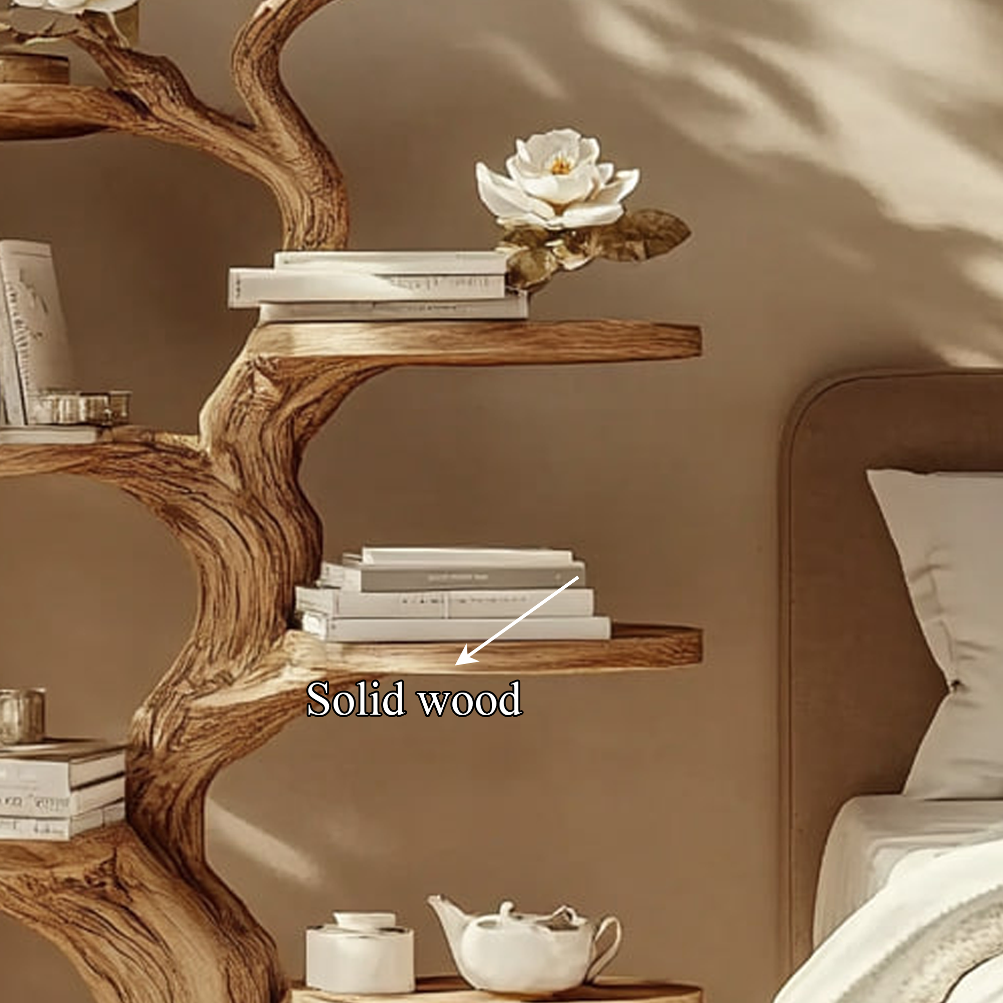 Rustic Wooden Nightstands Bedroom Living Room Entryway