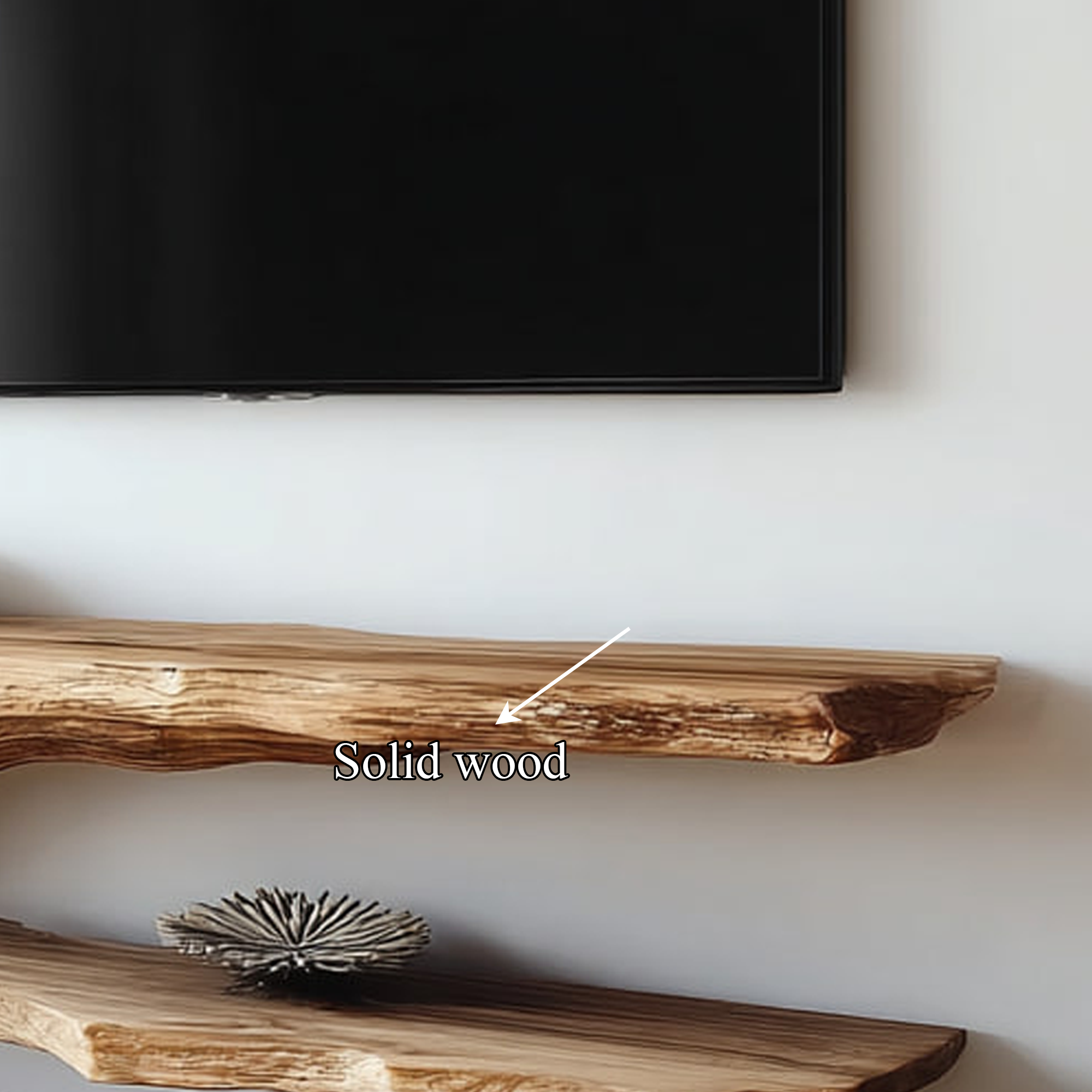 Rustic TV Console Two Tier Live Edge Apartment Space