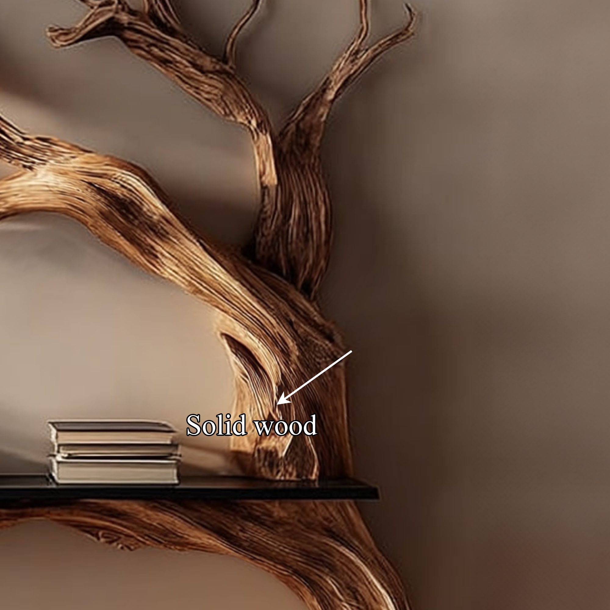 Rustic Tree Branch Wall Shelf Natural Artistic Home Decor