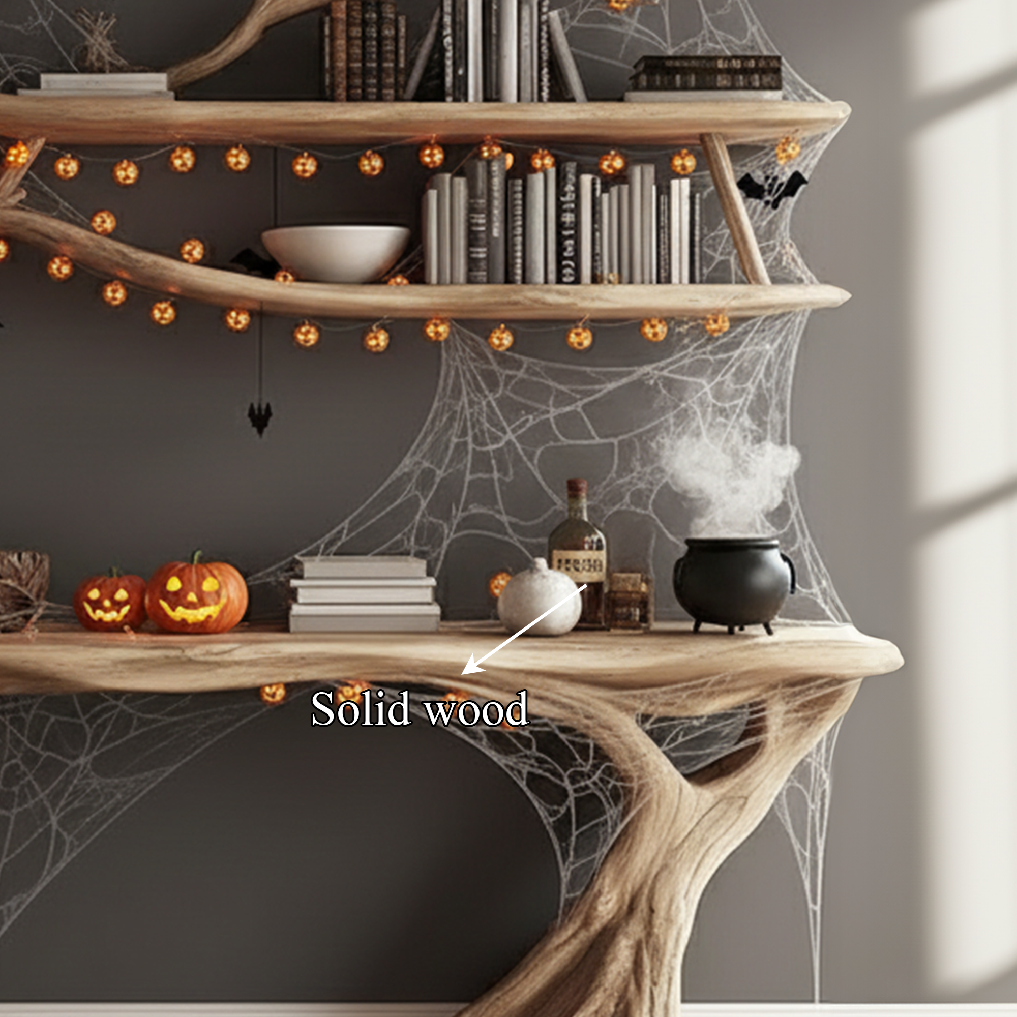 Mid Century Halloween Console Table Living Room