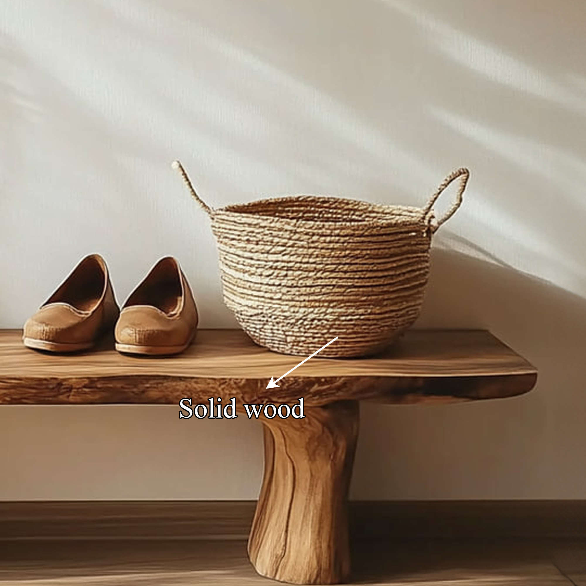Rustic Live Edge Bench Living Room Entryway Furniture