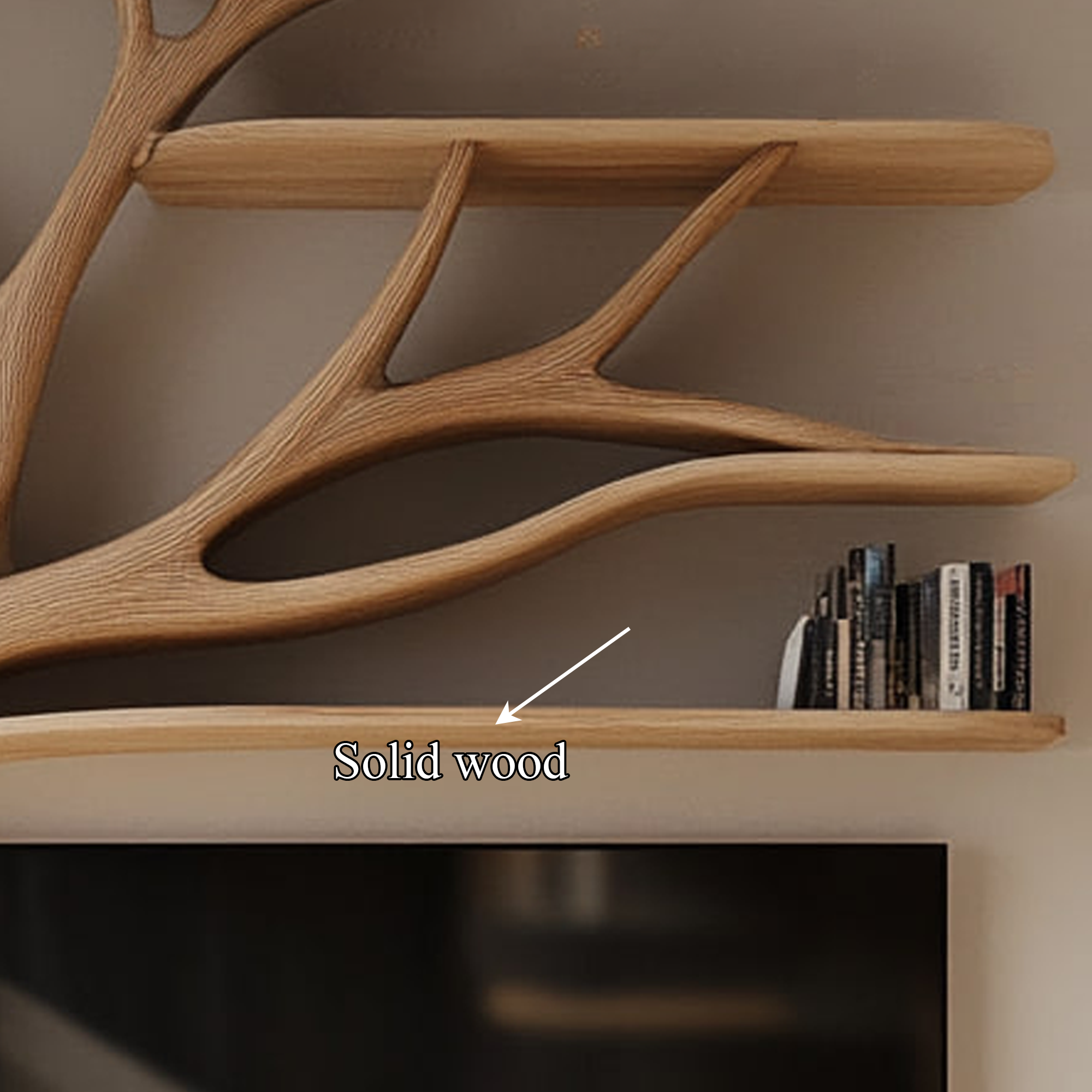 Rustic Artistic Tree TV Stand Bedroom Or Living Room Decor