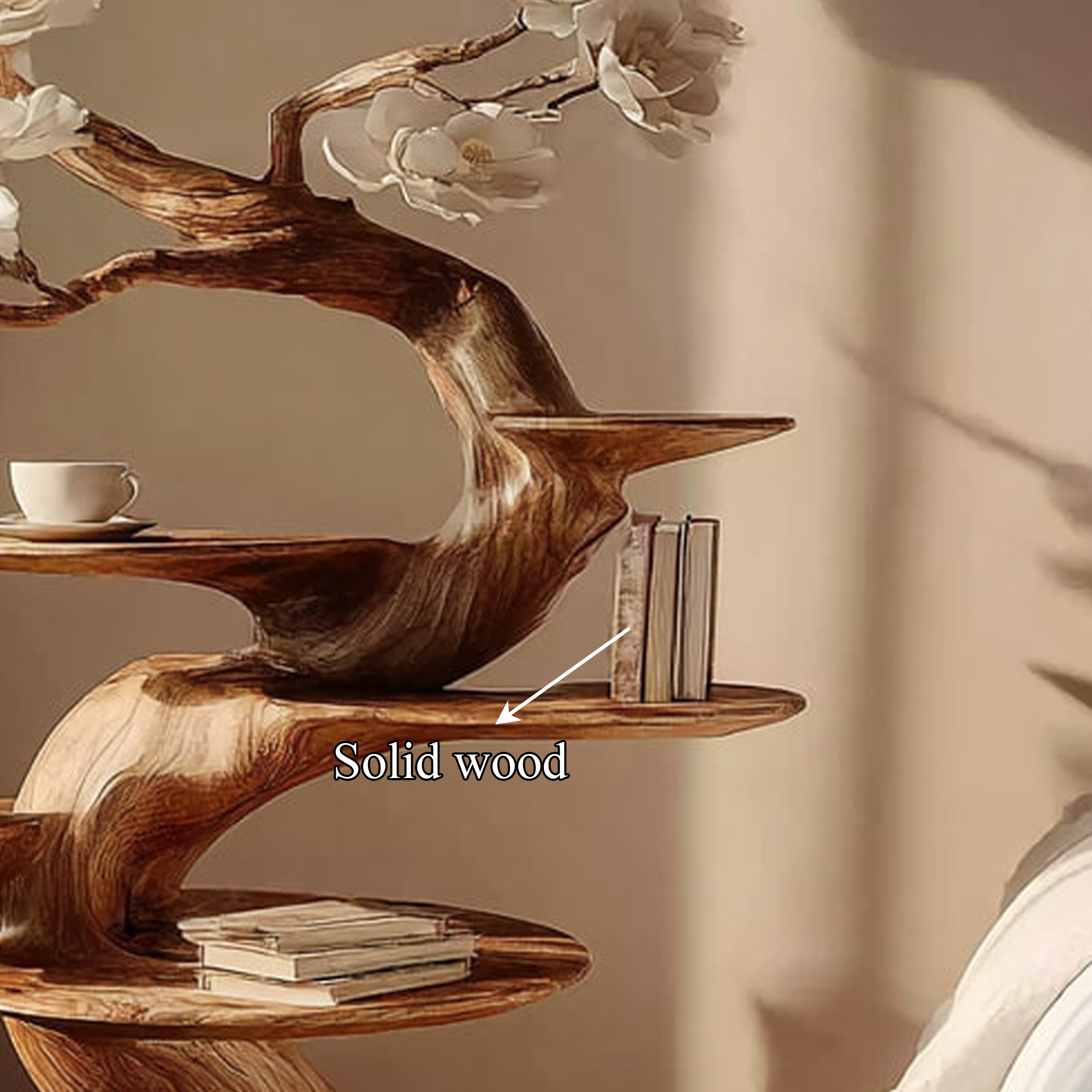 Organic Sculptural Nightstands For Bedroom