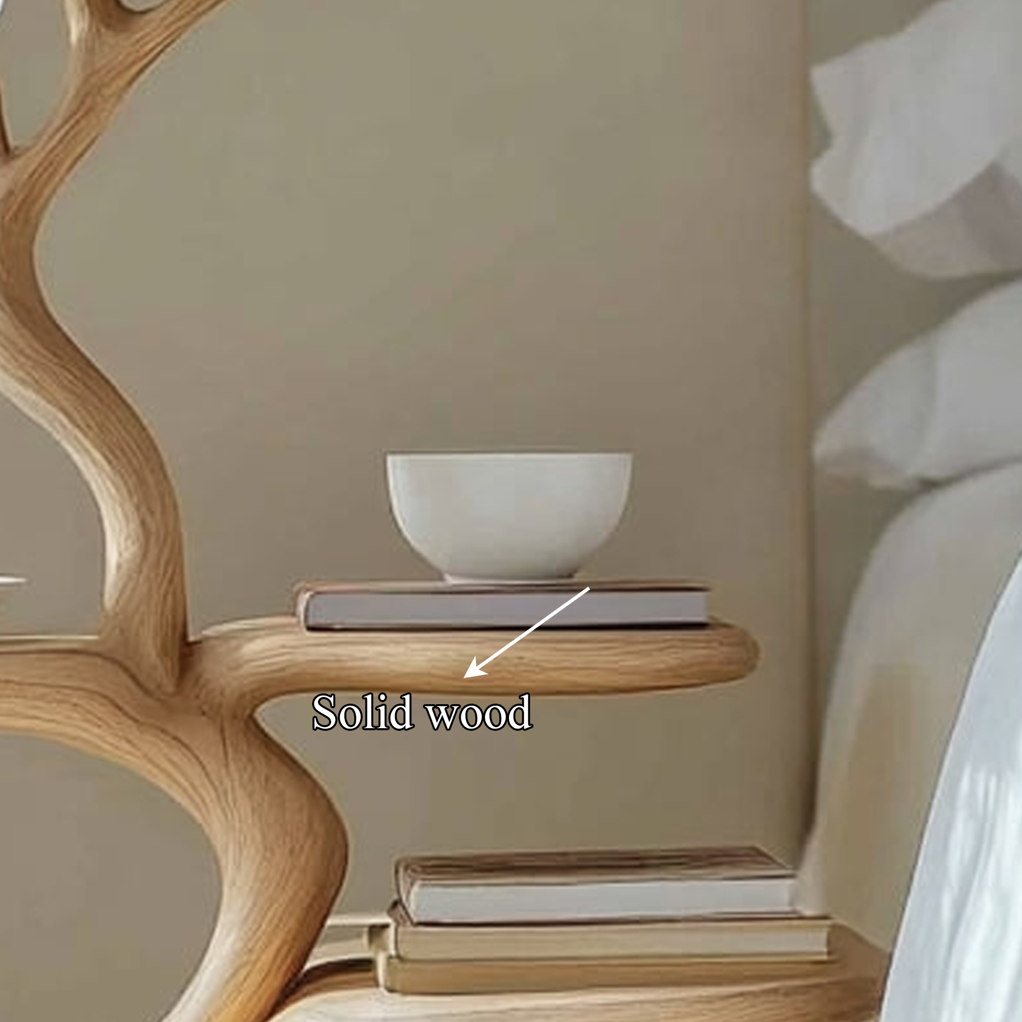 Rustic Tree Shape Nightstands Modern Bedroom