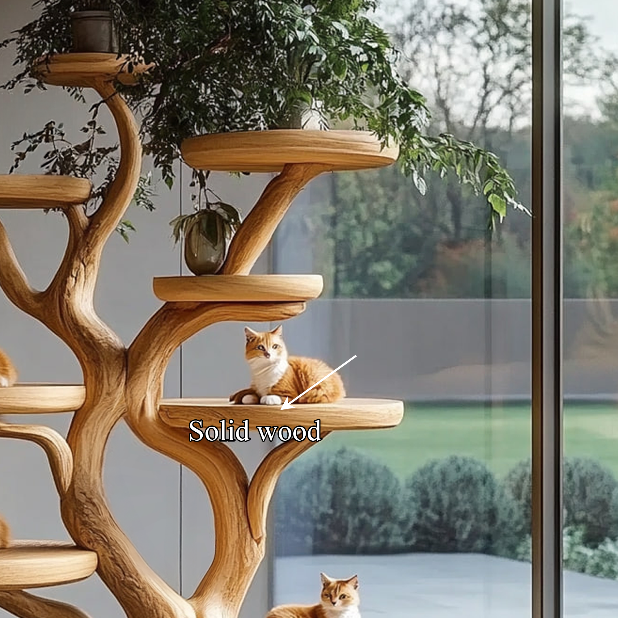 Rustic Organic Cat Tree Sculptural Pet Furniture