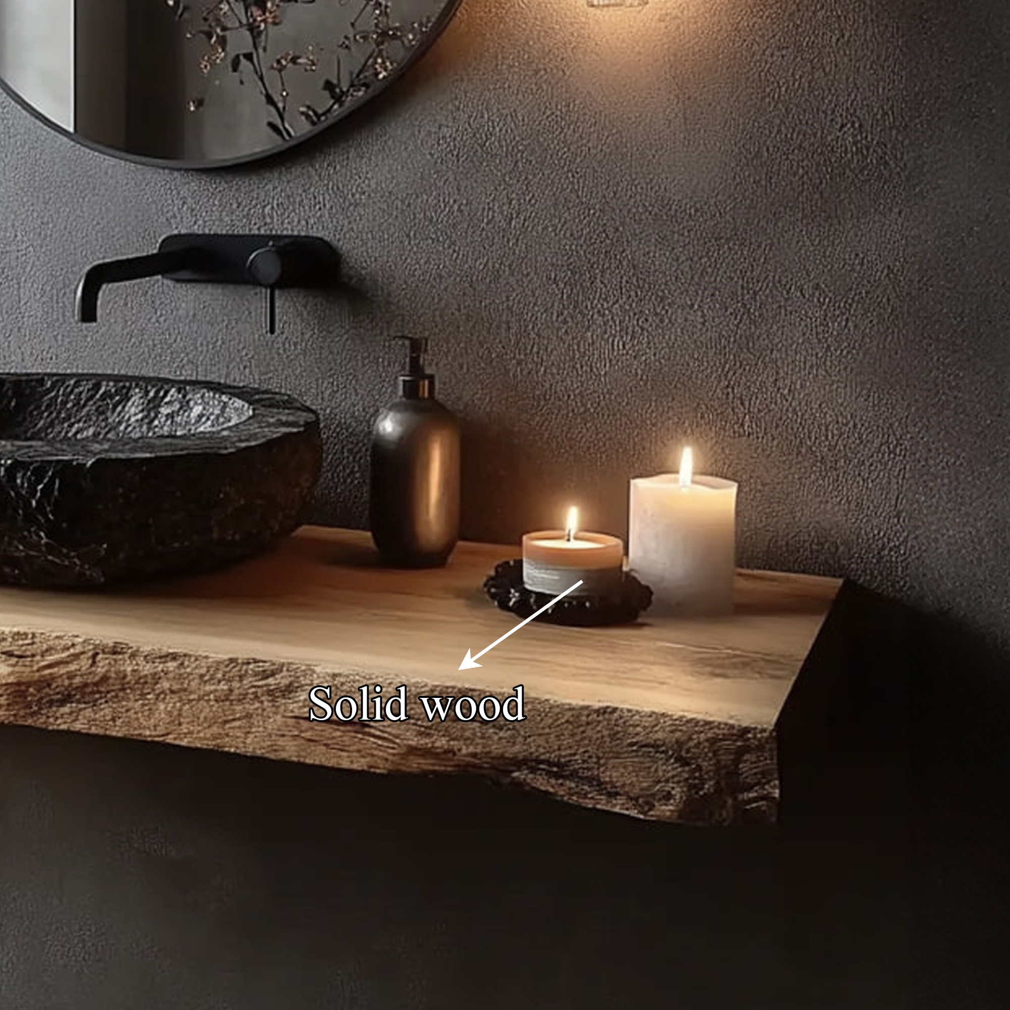 Rustic Wall Mounted Bathroom Vanity Powder Room