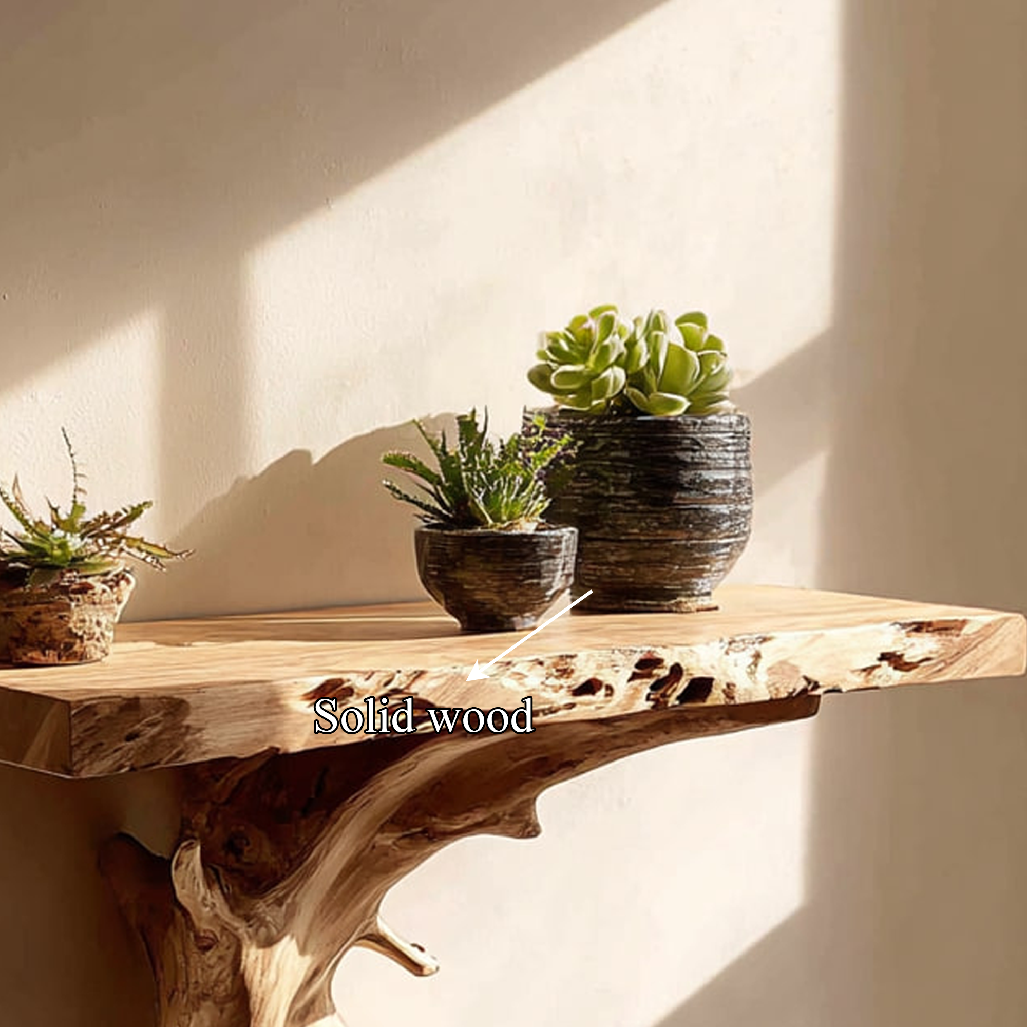 Rustic Floating Shelf Bedroom