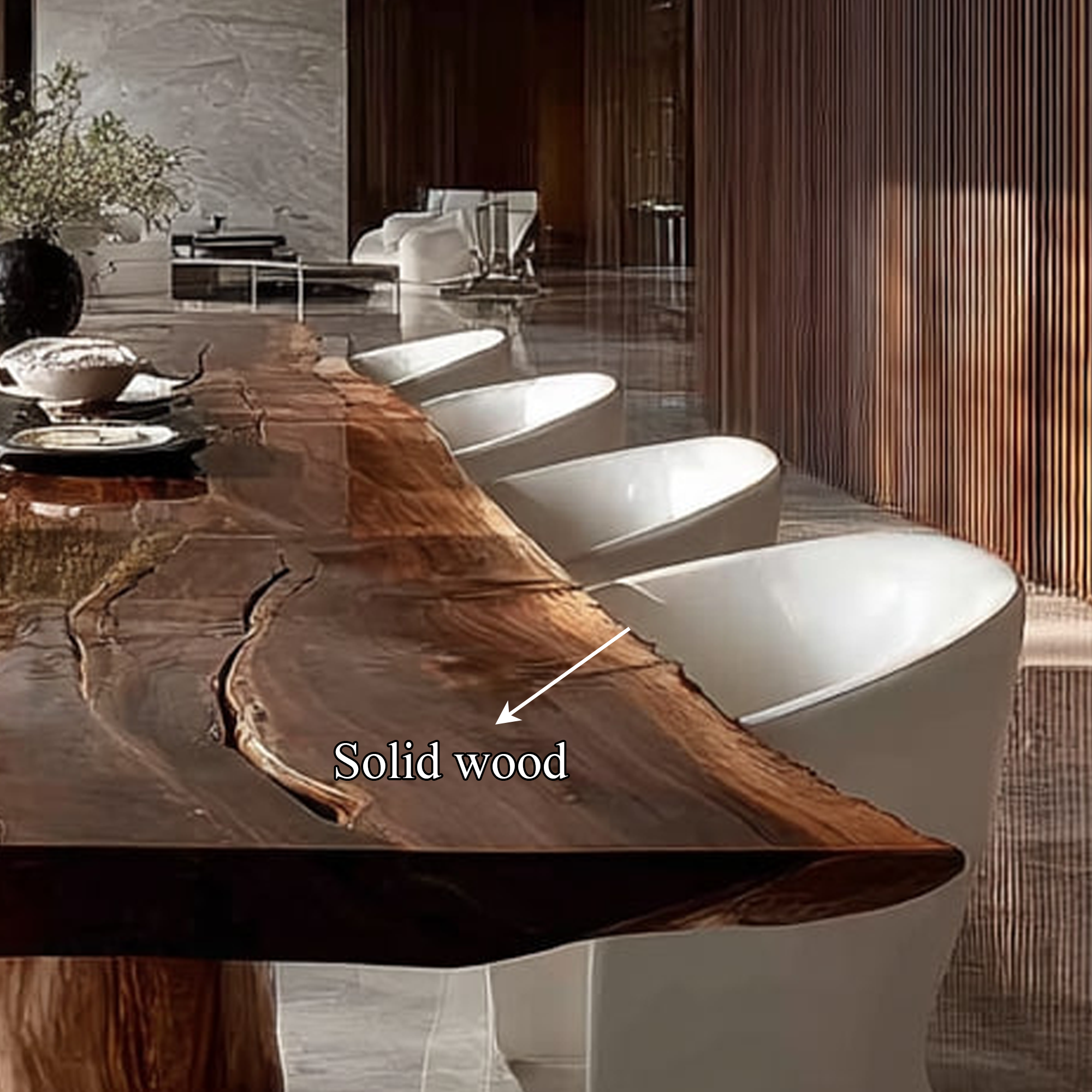 Rustic Live Edge Dining Table Family Room