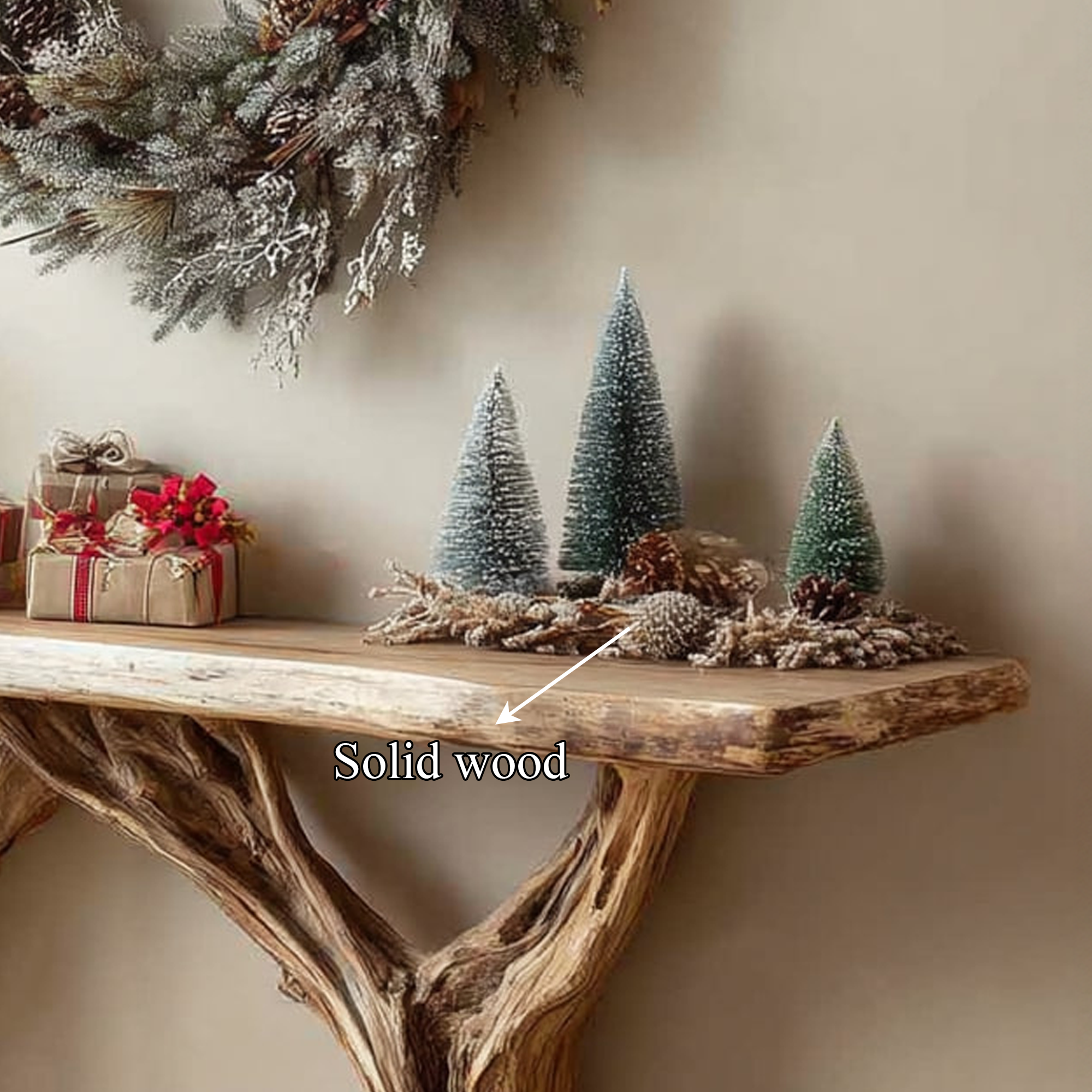 Rustic Console Table Entryway Holiday Decor