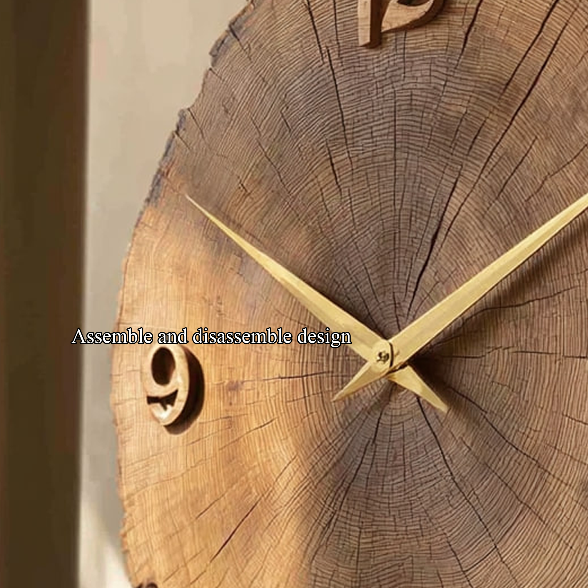 Rustic Tree Ring Wall Clock Hallway Or Living Room