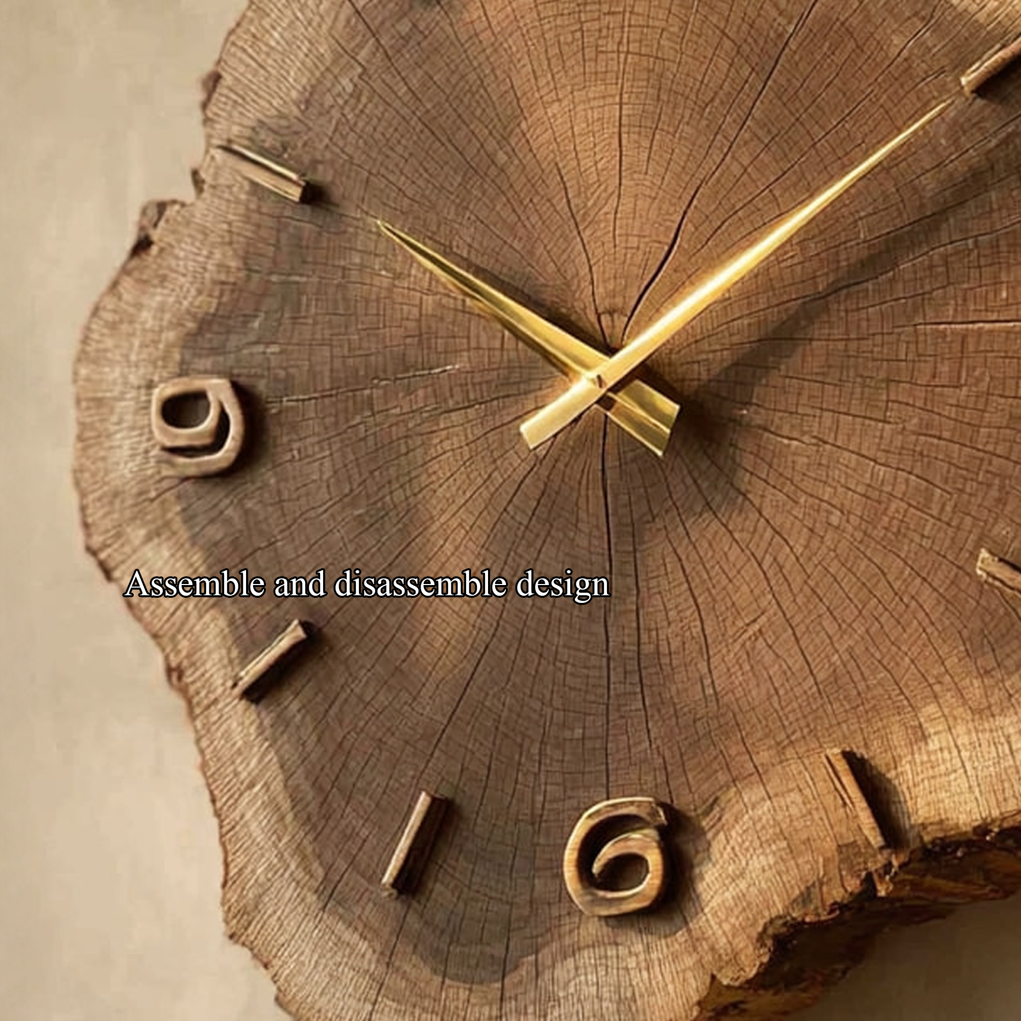 Rustic Natural Craft Wall Clock Living Room Or Study Room