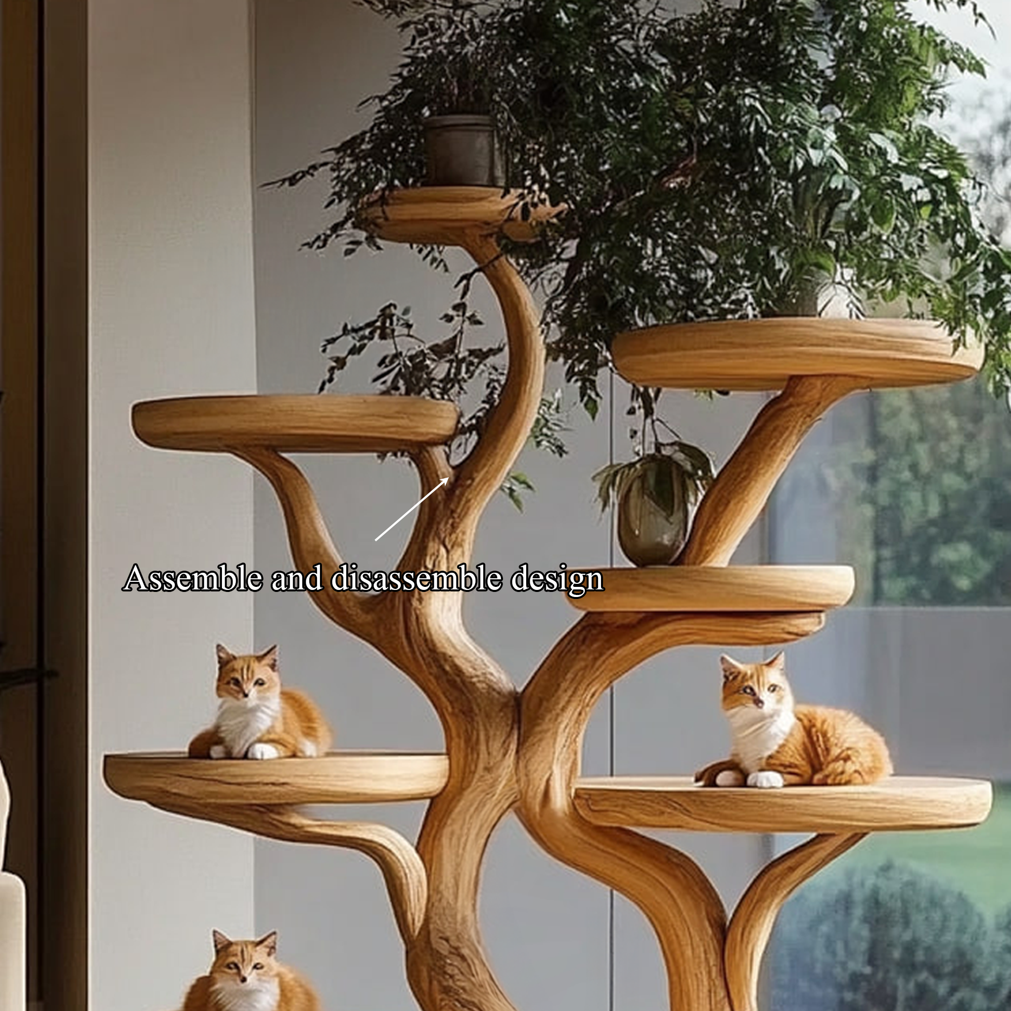 Rustic Organic Cat Tree Sculptural Pet Furniture