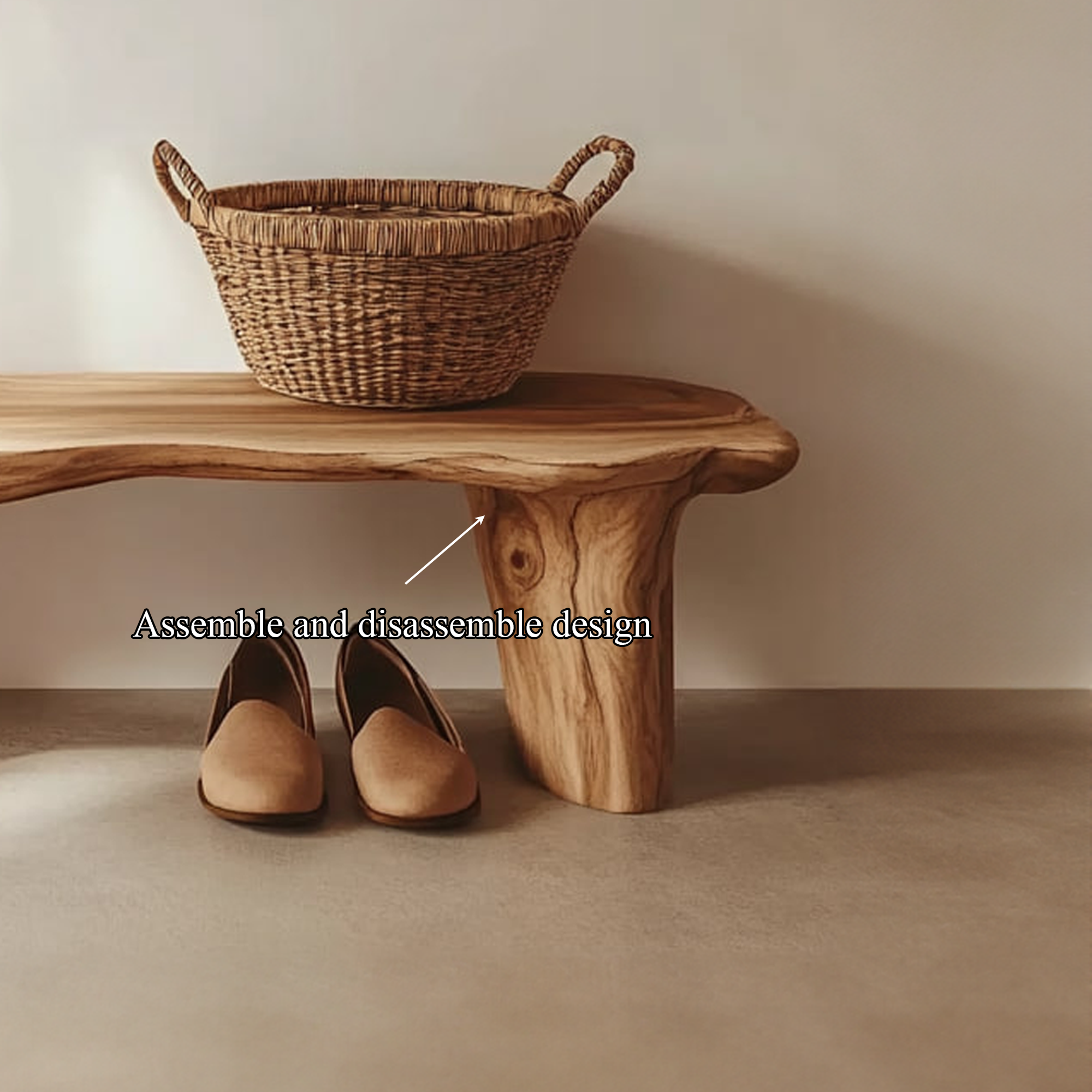 Rustic Wooden Bench Entryway Hallway Bedroom