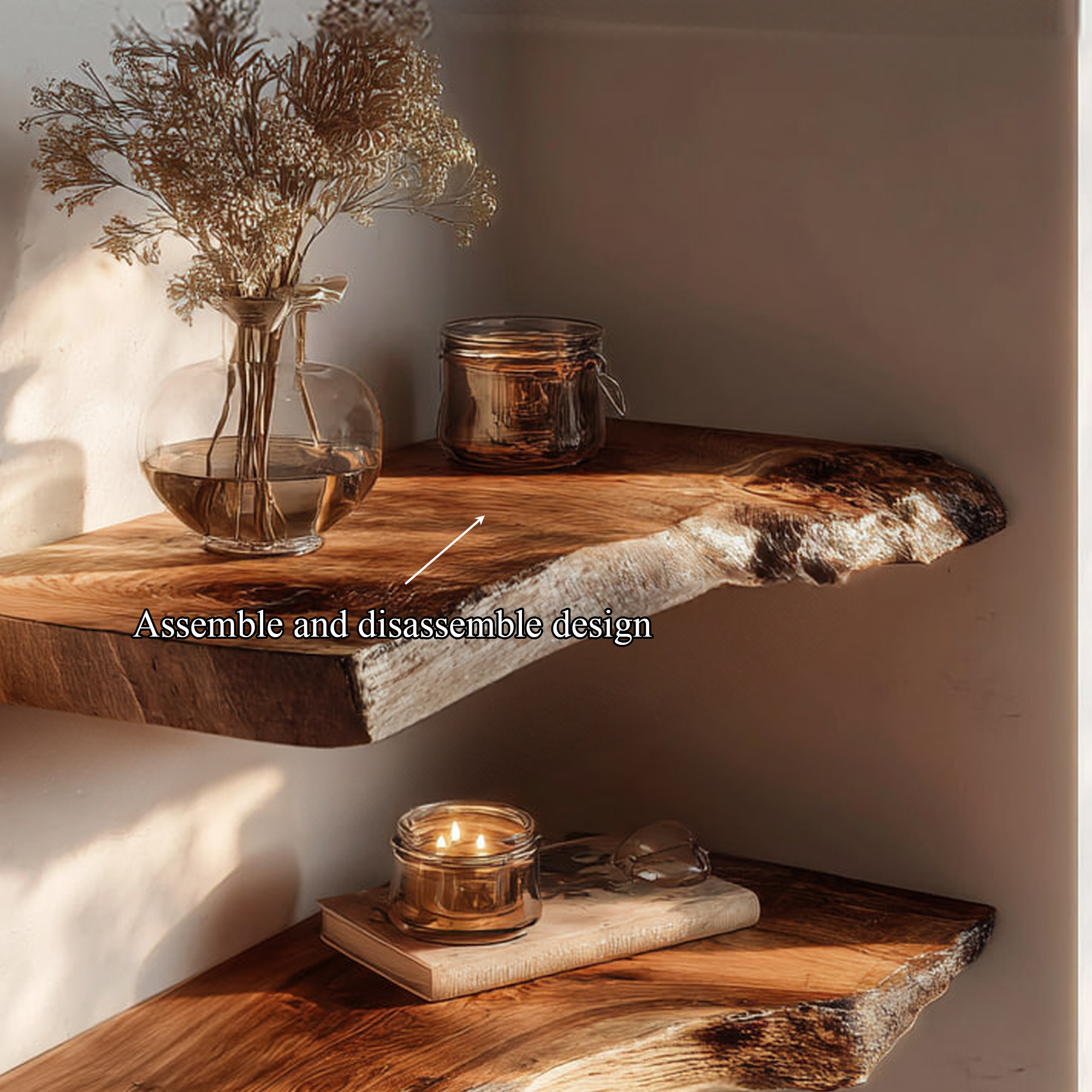Rustic Floating Shelf Dining Room Or Kitchen