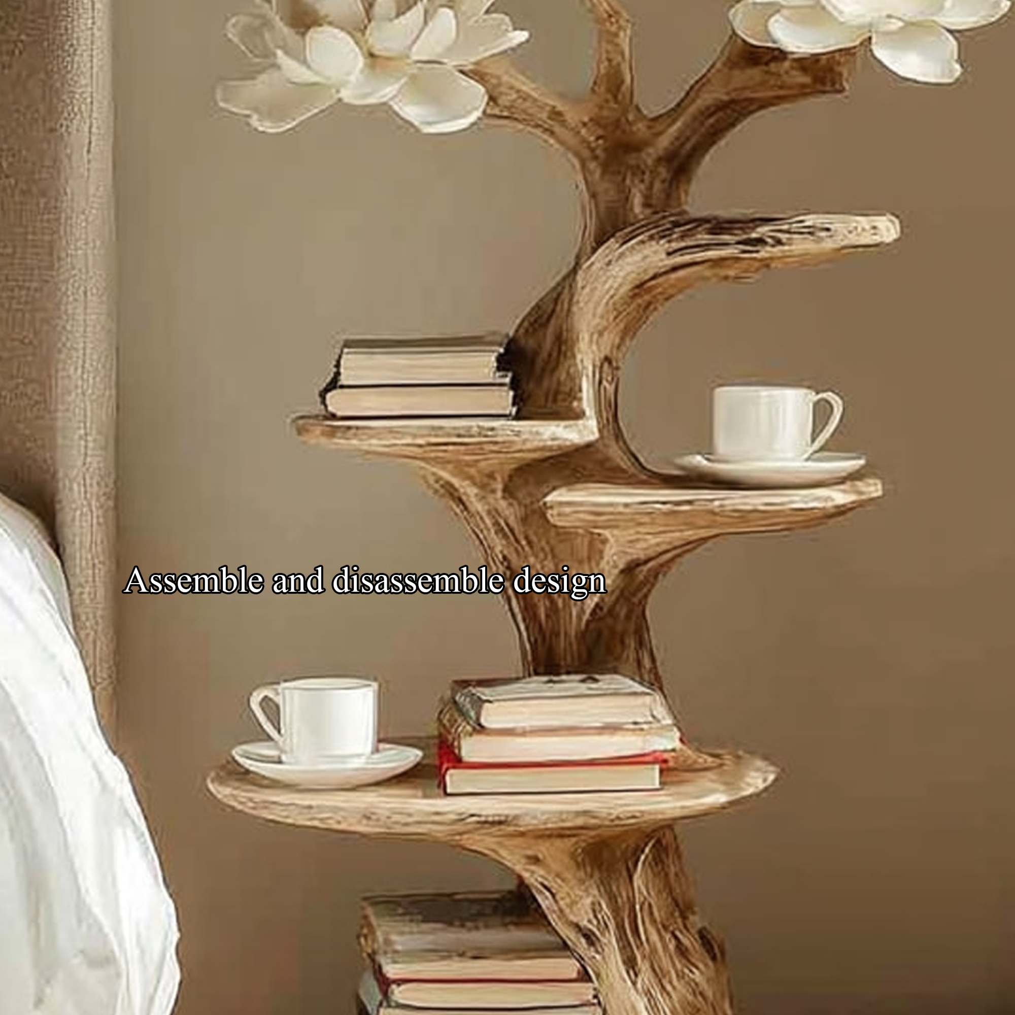 Rustic Tree Nightstand Bedroom