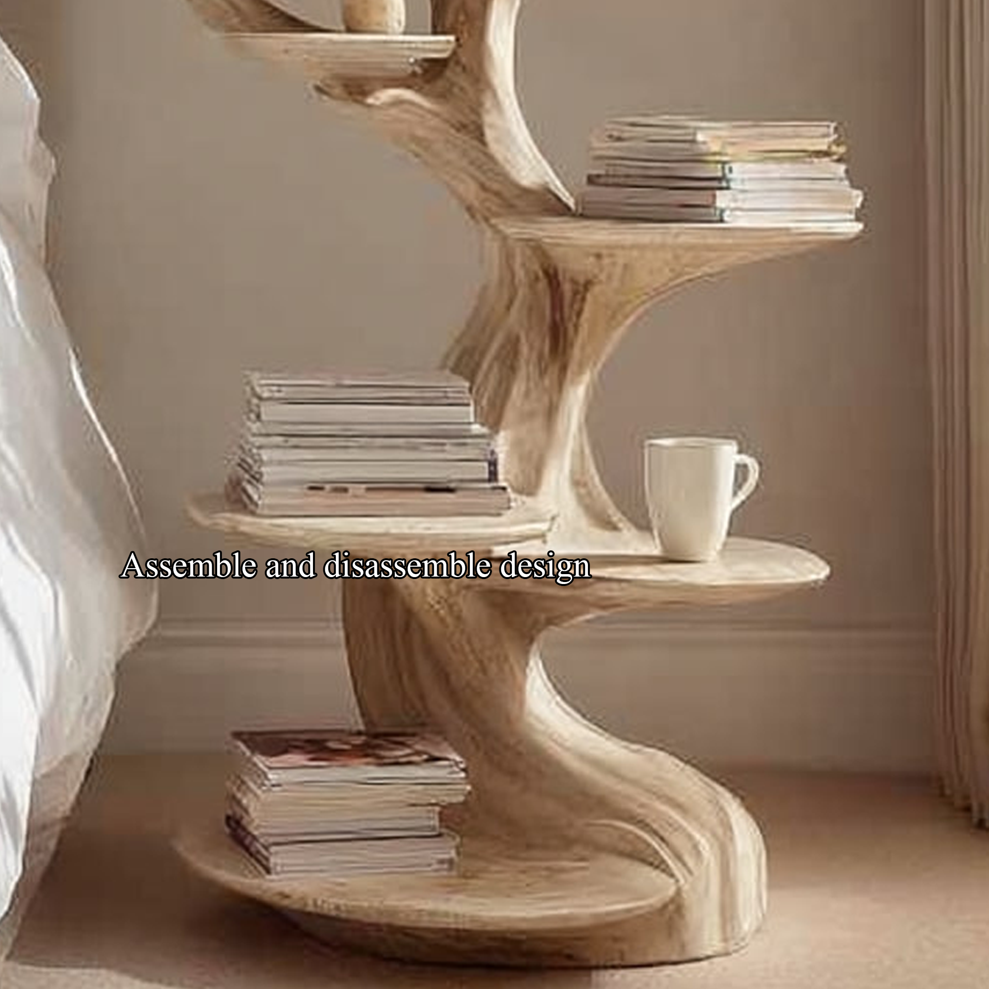 Rustic Tree Nightstand Bedroom Guest Room