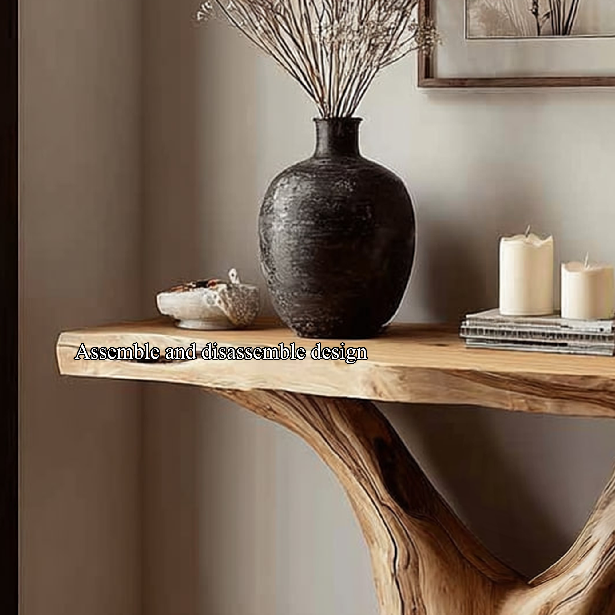 Rustic Console Table Accent Living Room