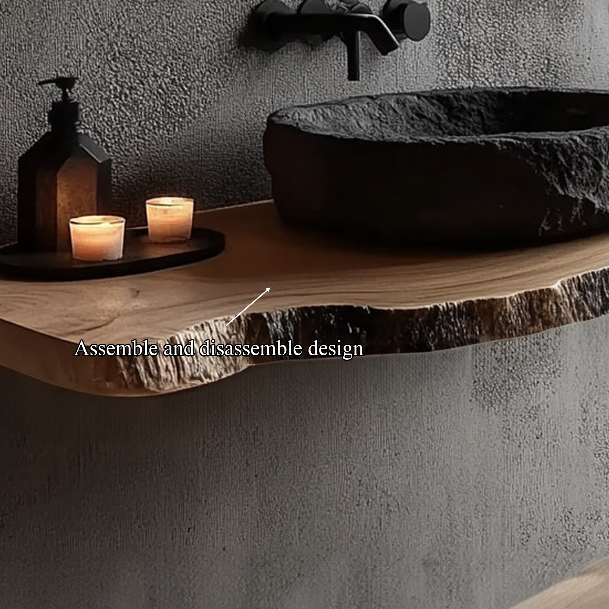 Rustic Floating Bathroom Vanity Modern Washroom