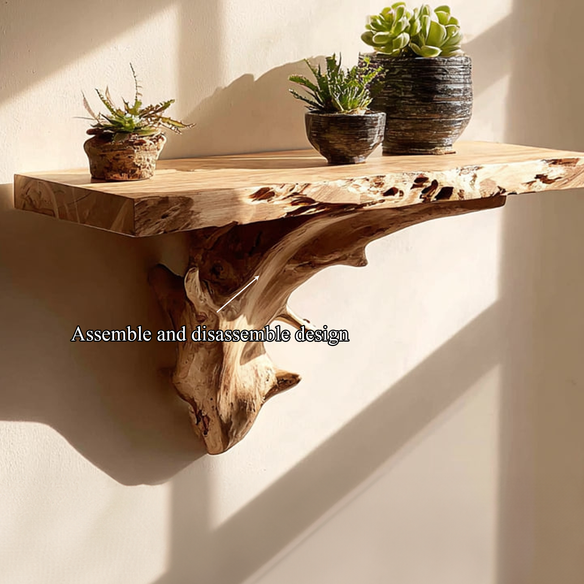 Rustic Floating Shelf Bedroom