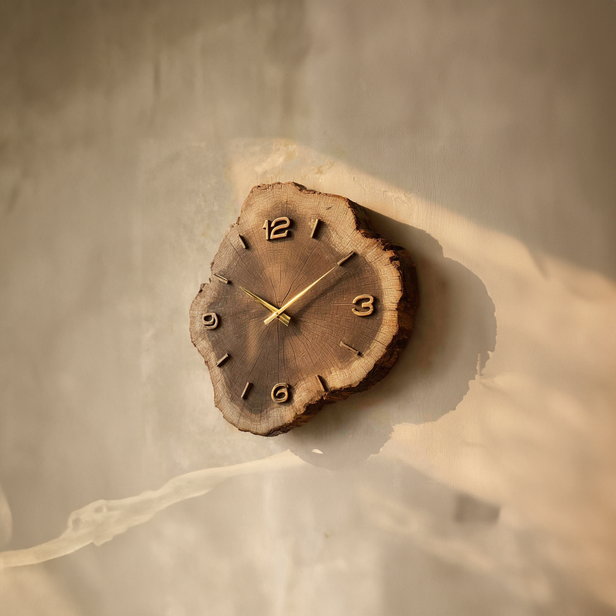 Rustic Natural Craft Wall Clock Living Room Or Study Room