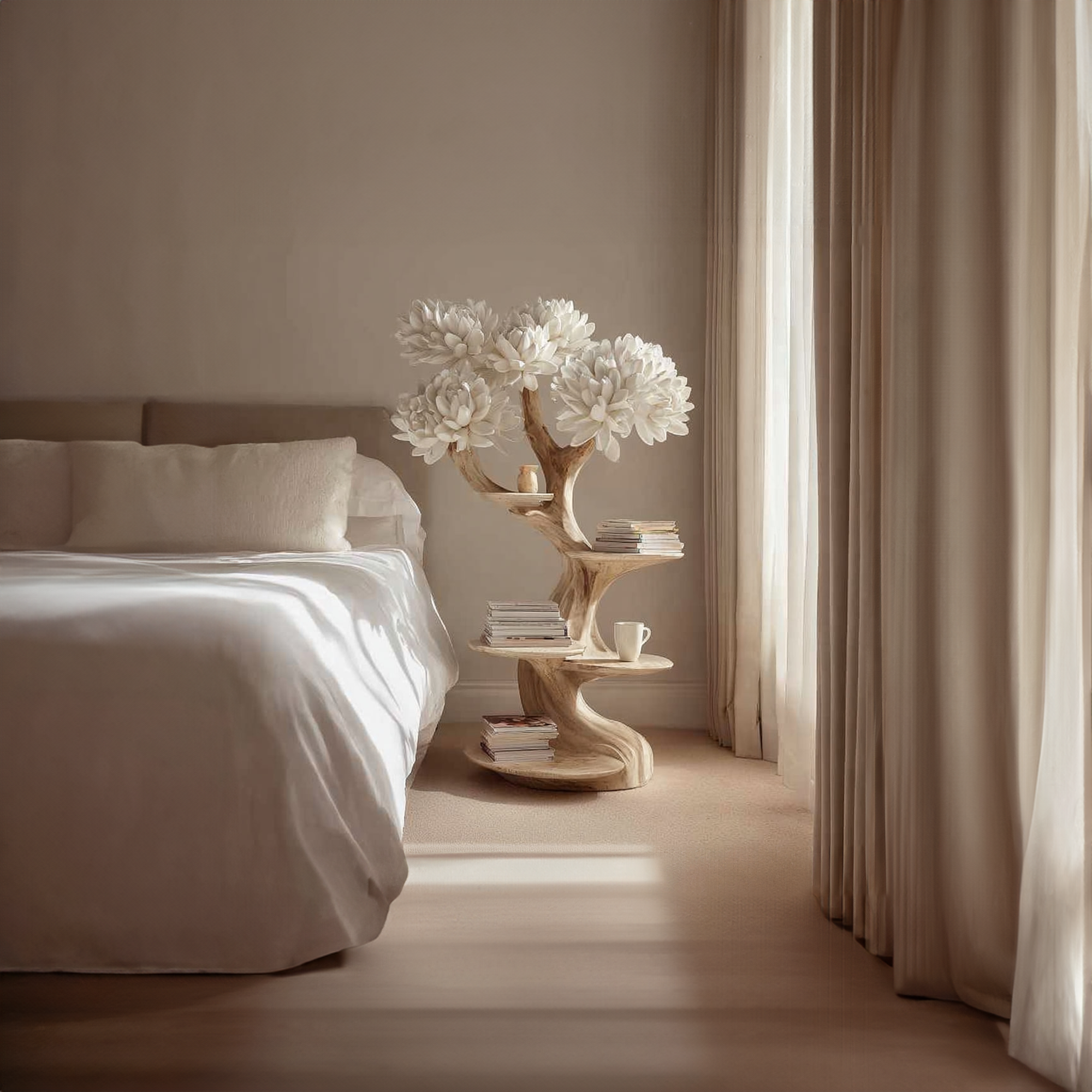 Rustic Tree Nightstand Bedroom Guest Room