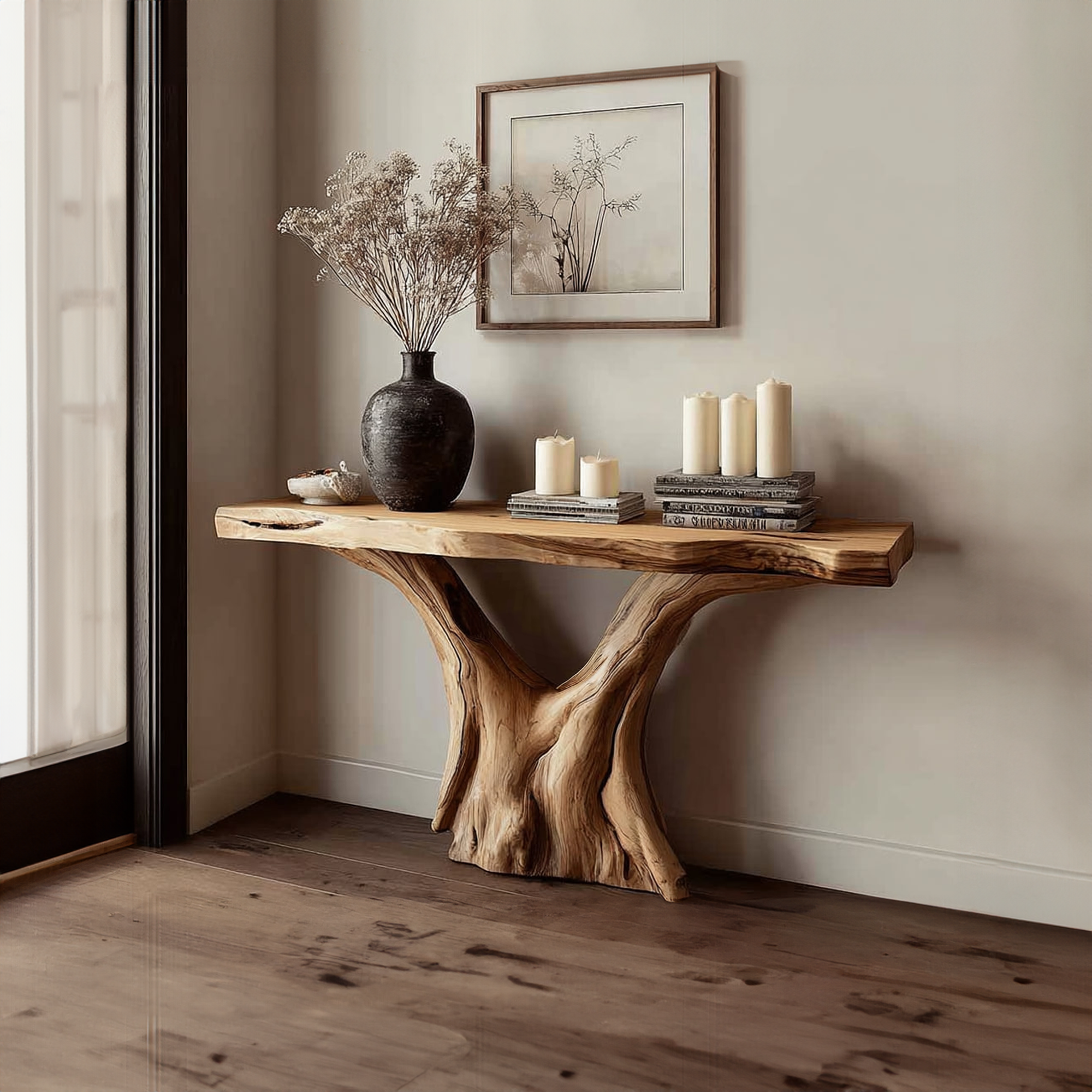 Rustic Console Table Accent Living Room