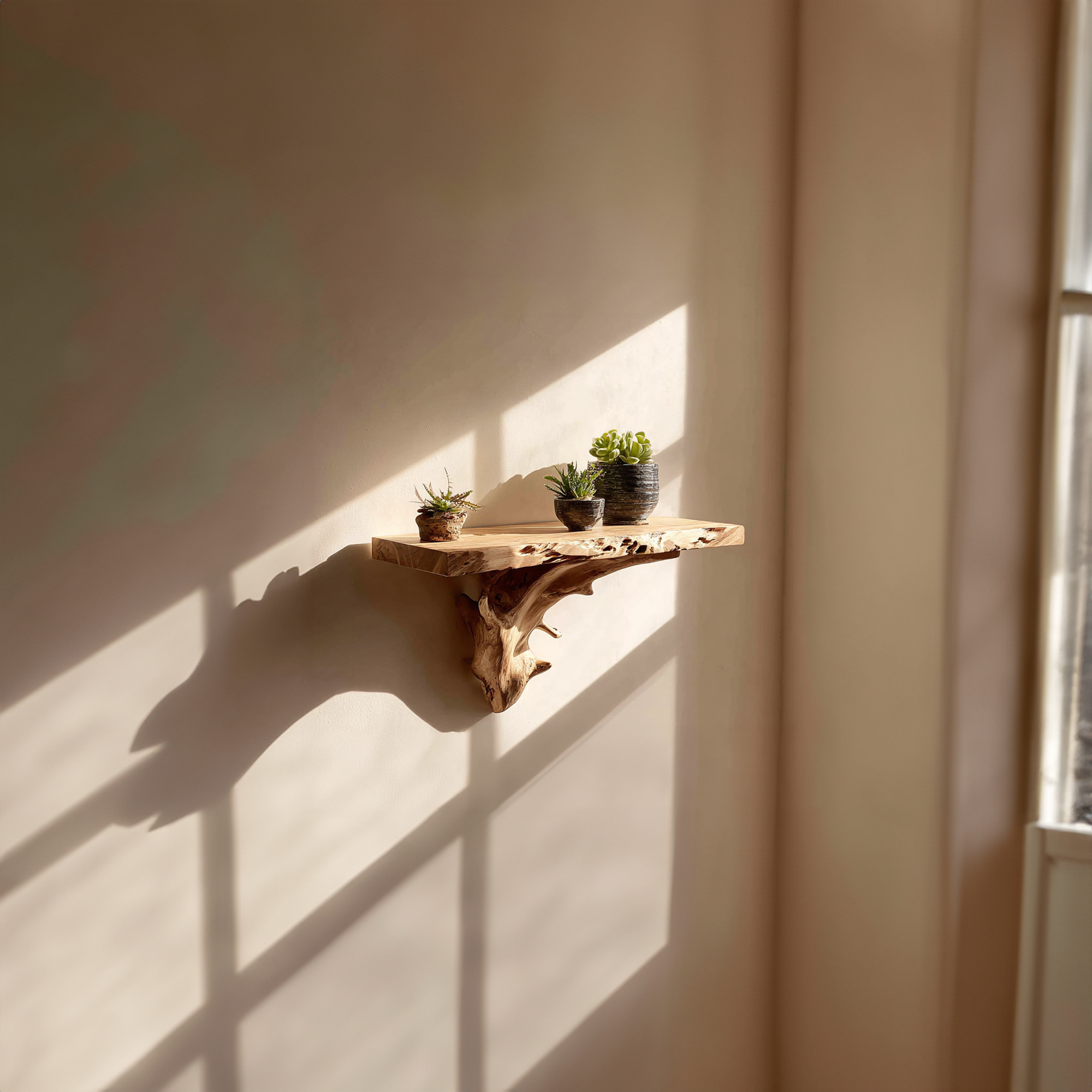 Rustic Floating Shelf Bedroom