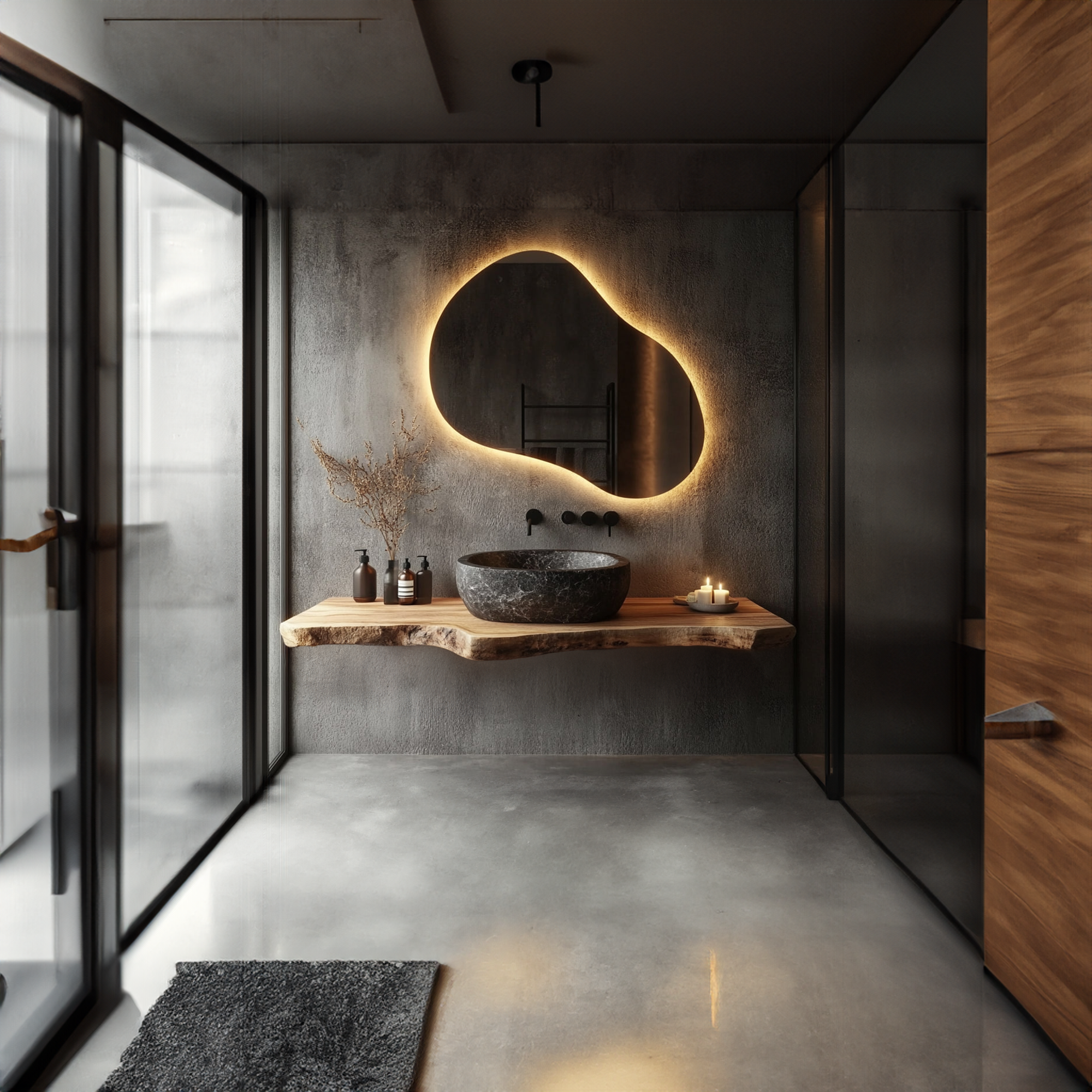 Rustic Floating Wall Vanity Bathroom Morden Decor