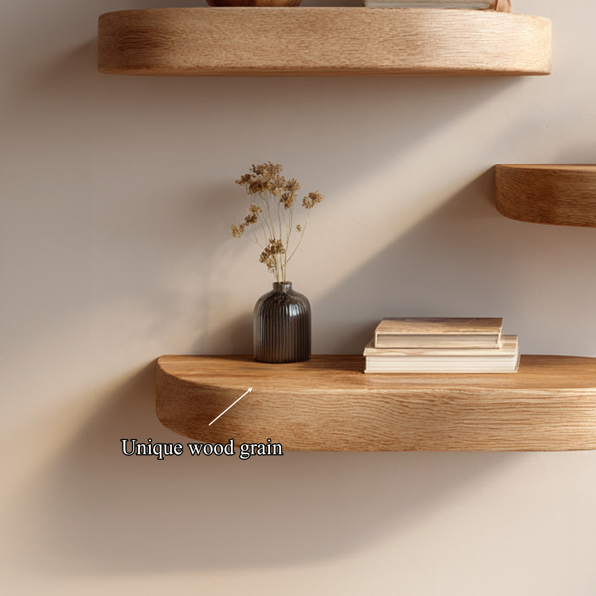 Mid Century Floating Shelf Entryway Living Room