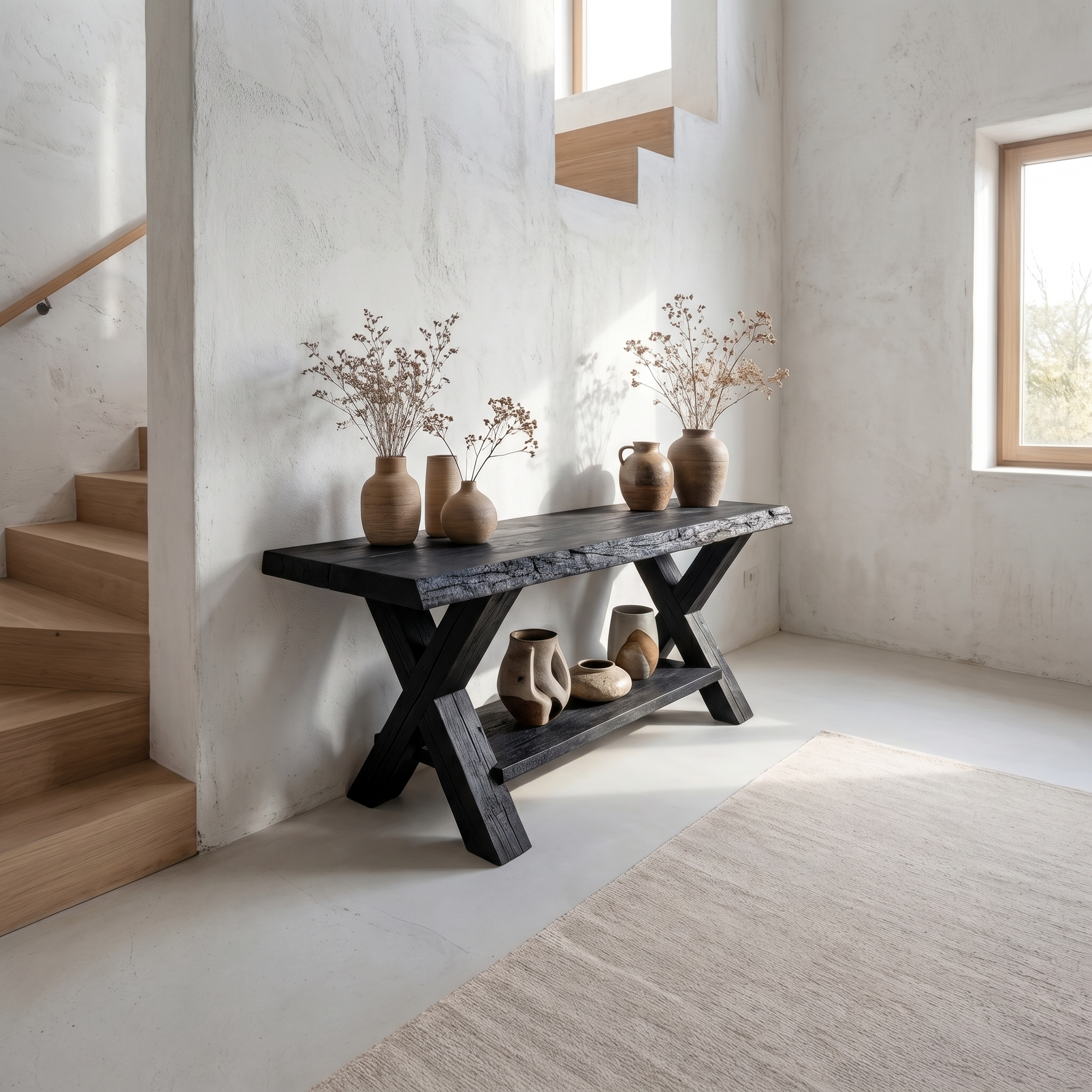 Rustic Console Table Farmhouse Entryway
