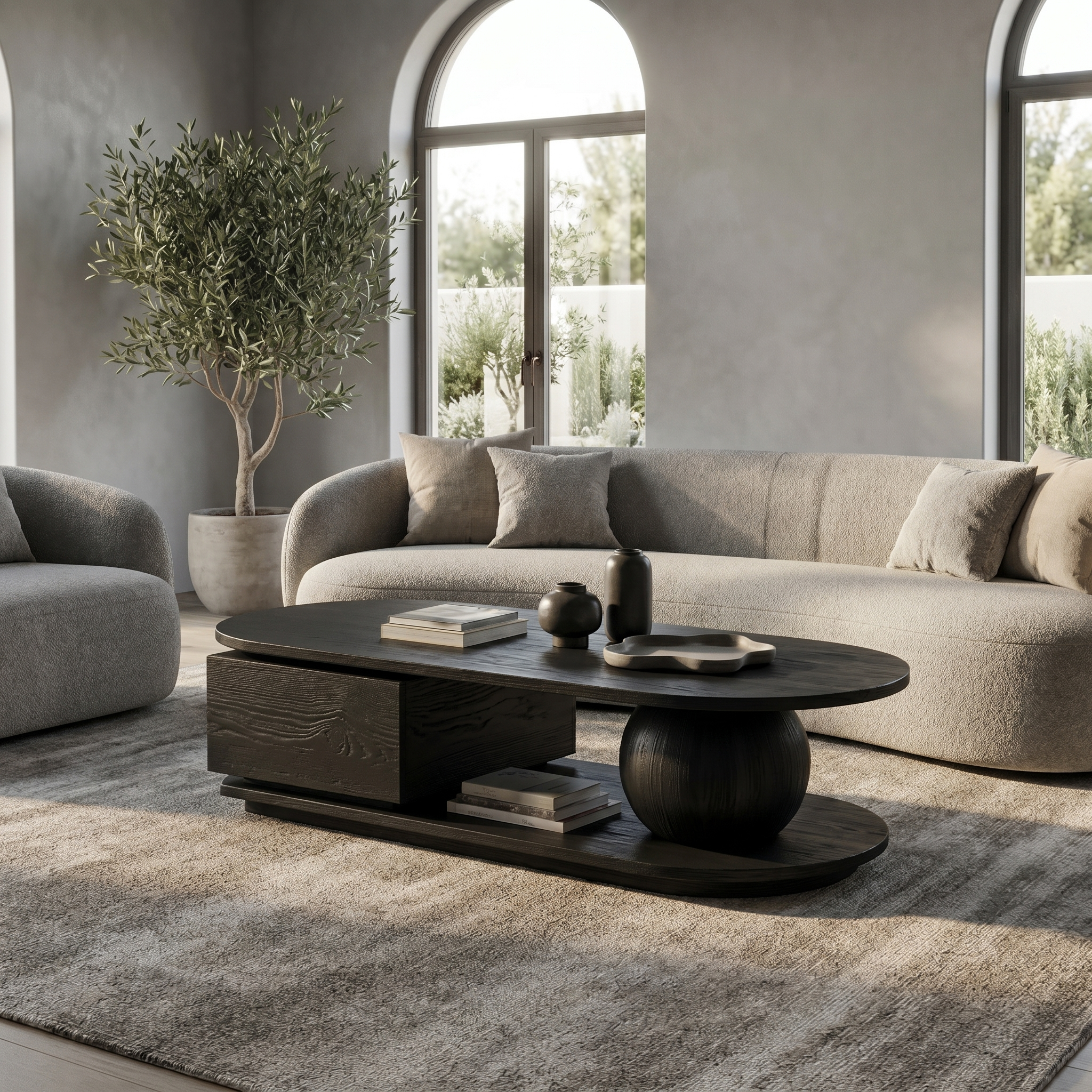Rustic Coffee Table Solid Wood For Living Room
