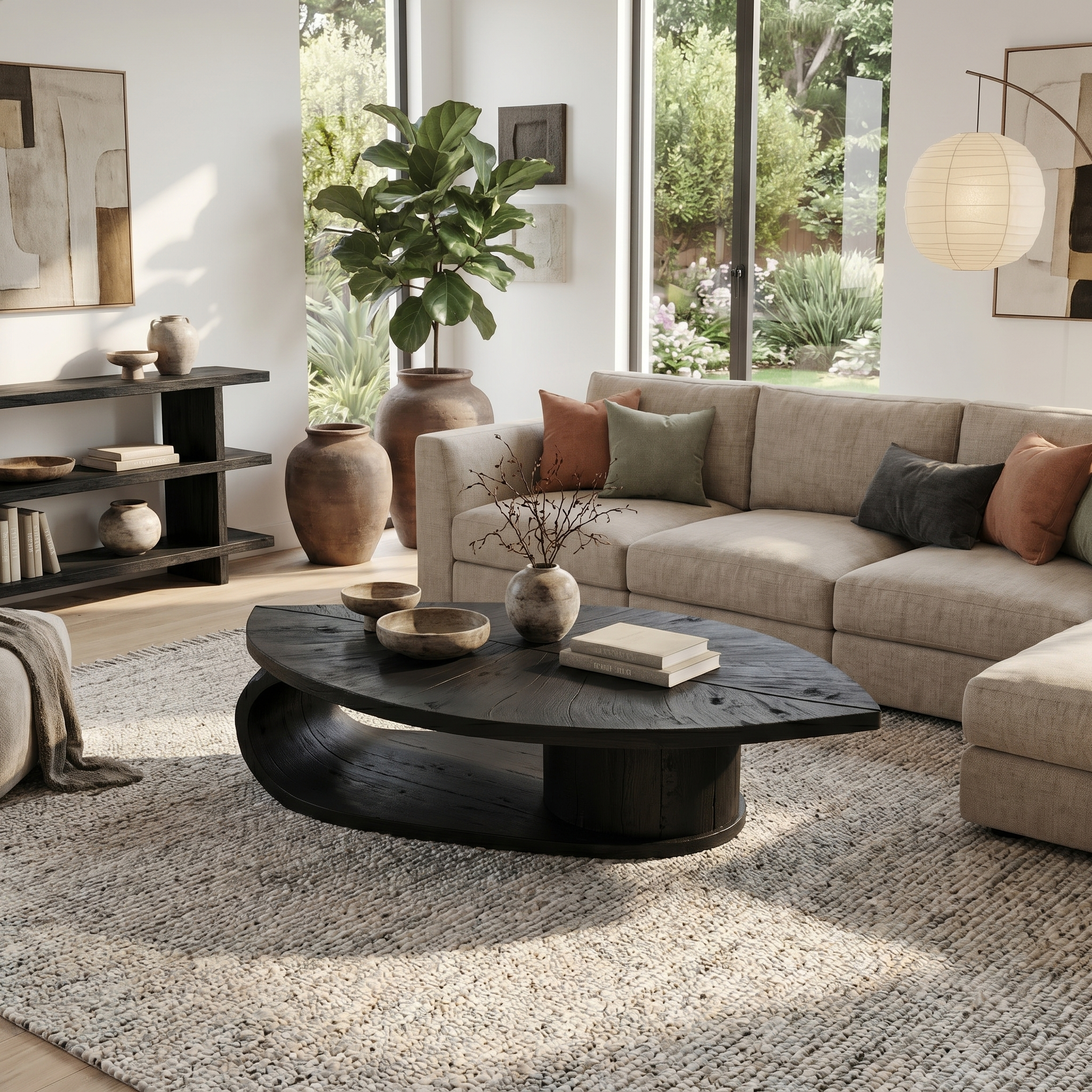 Scandinavian Solid Wood Coffee Table For Living Room